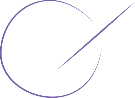Breaking Limits icon representing action beyond awareness, abstract circular line design in purple