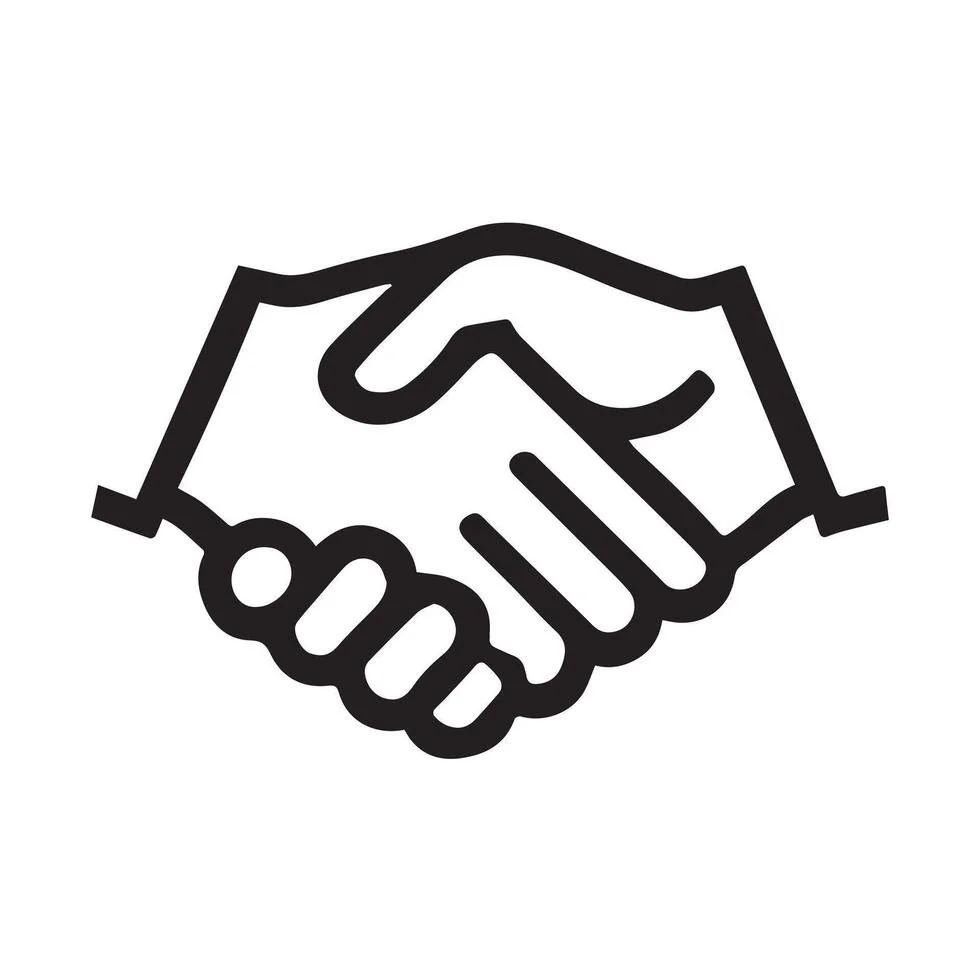 Icon of two hands shaking