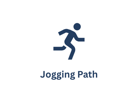 Icon of a person running with the text 'Jogging Path' underneath.
