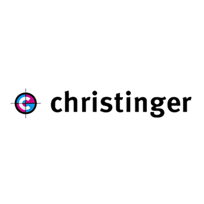 Das Bild zeigt ein Logo mit einem pink-blauen Ziel-Design und dem Schriftzug 'chringster' daneben.