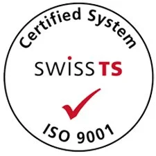 Zertifizierungslogo für das Schweizer System, ISO 9001