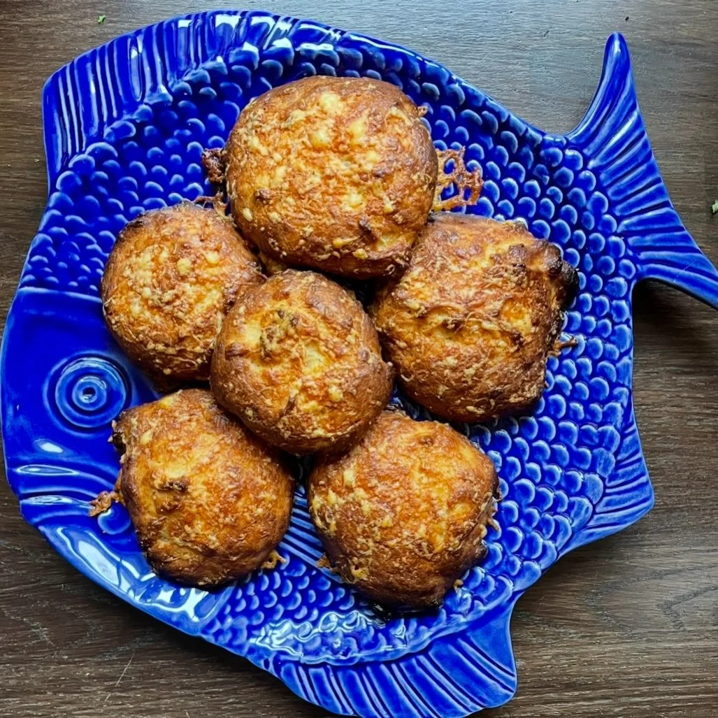 Recipe testing some Gruy&egrave;re doughnut choux things&hellip;. Nice but only going to get nicer! 🧀