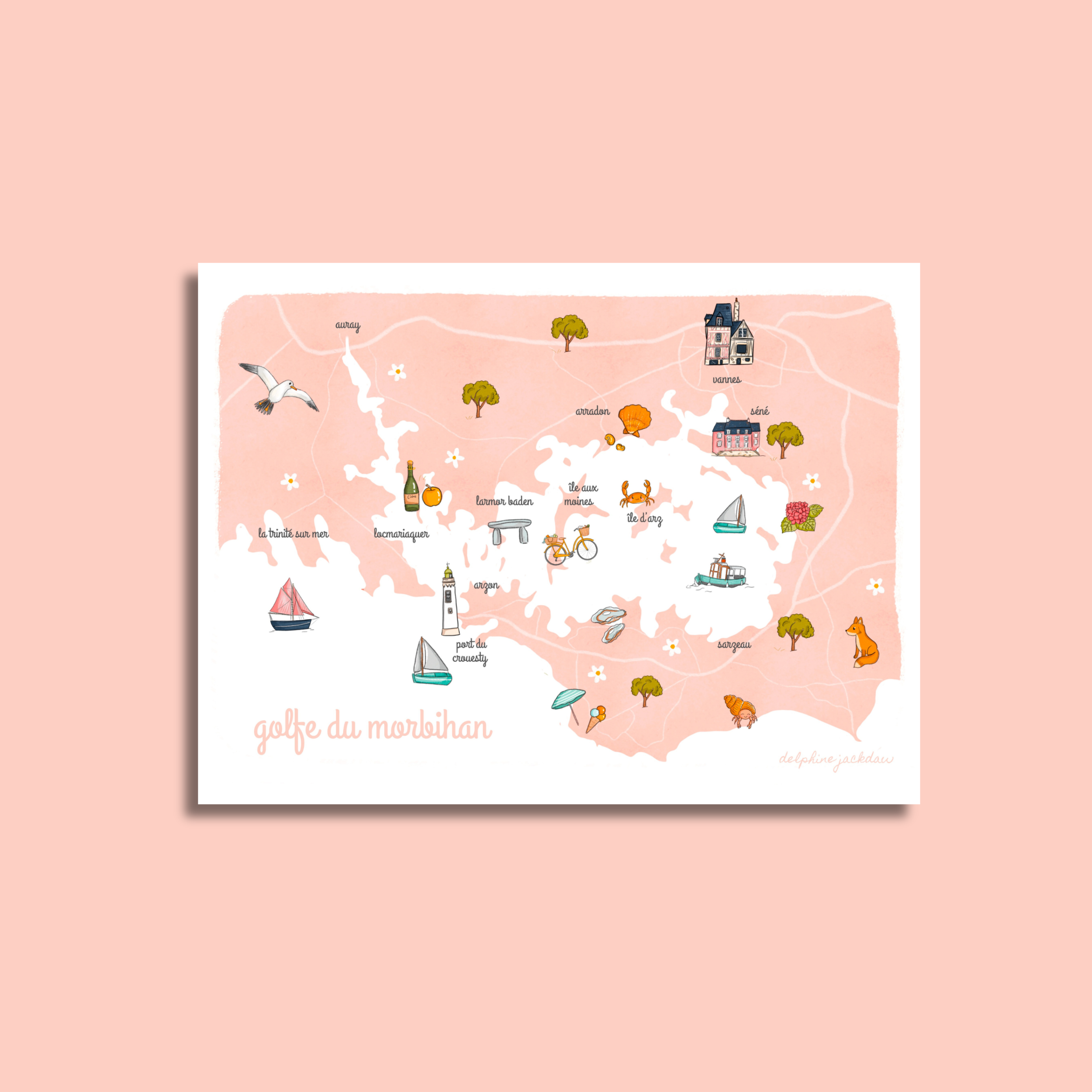 CARTE POSTALE CARTE GOLFE DU MORBIHAN
