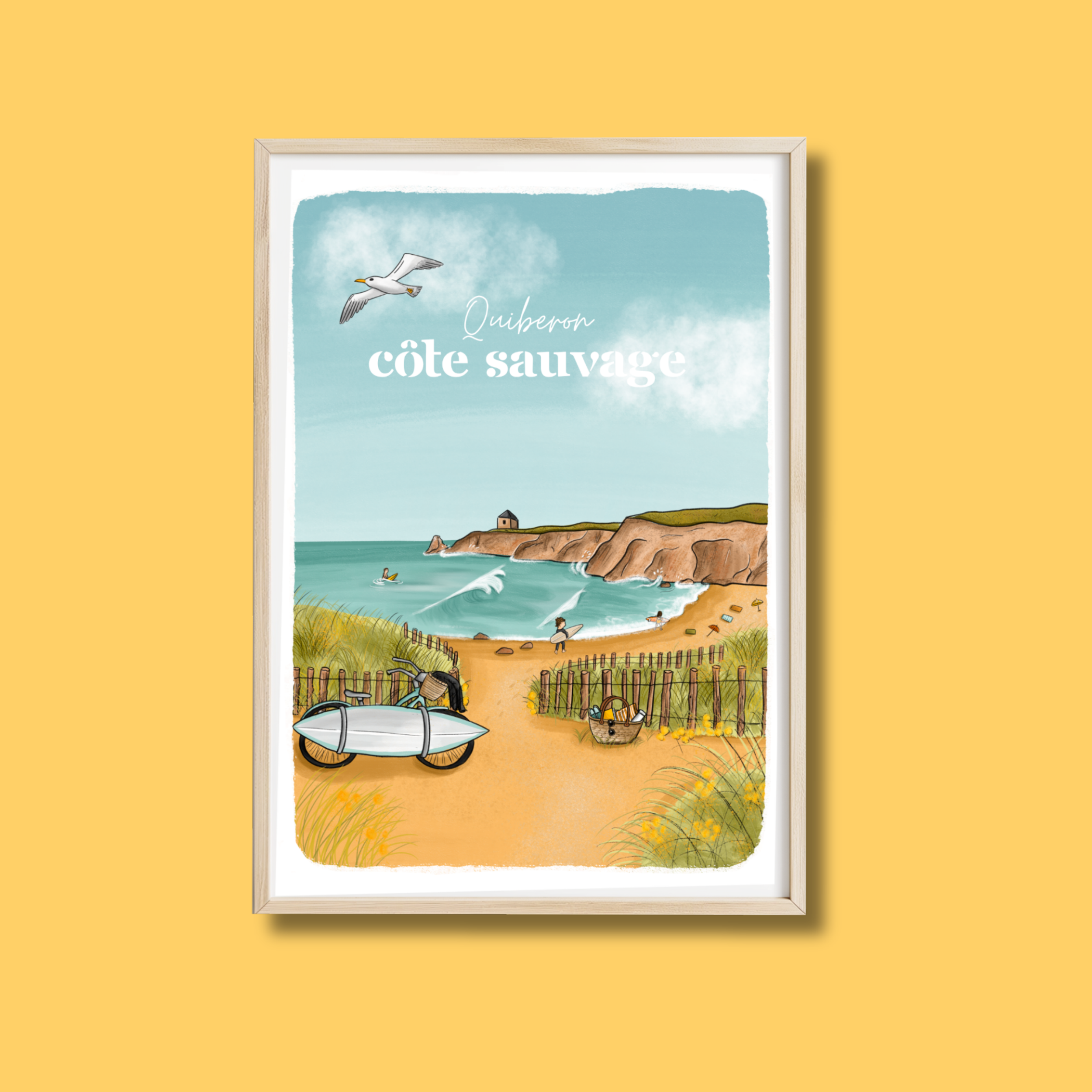 AFFICHE QUIBERON - CÔTE SAUVAGE