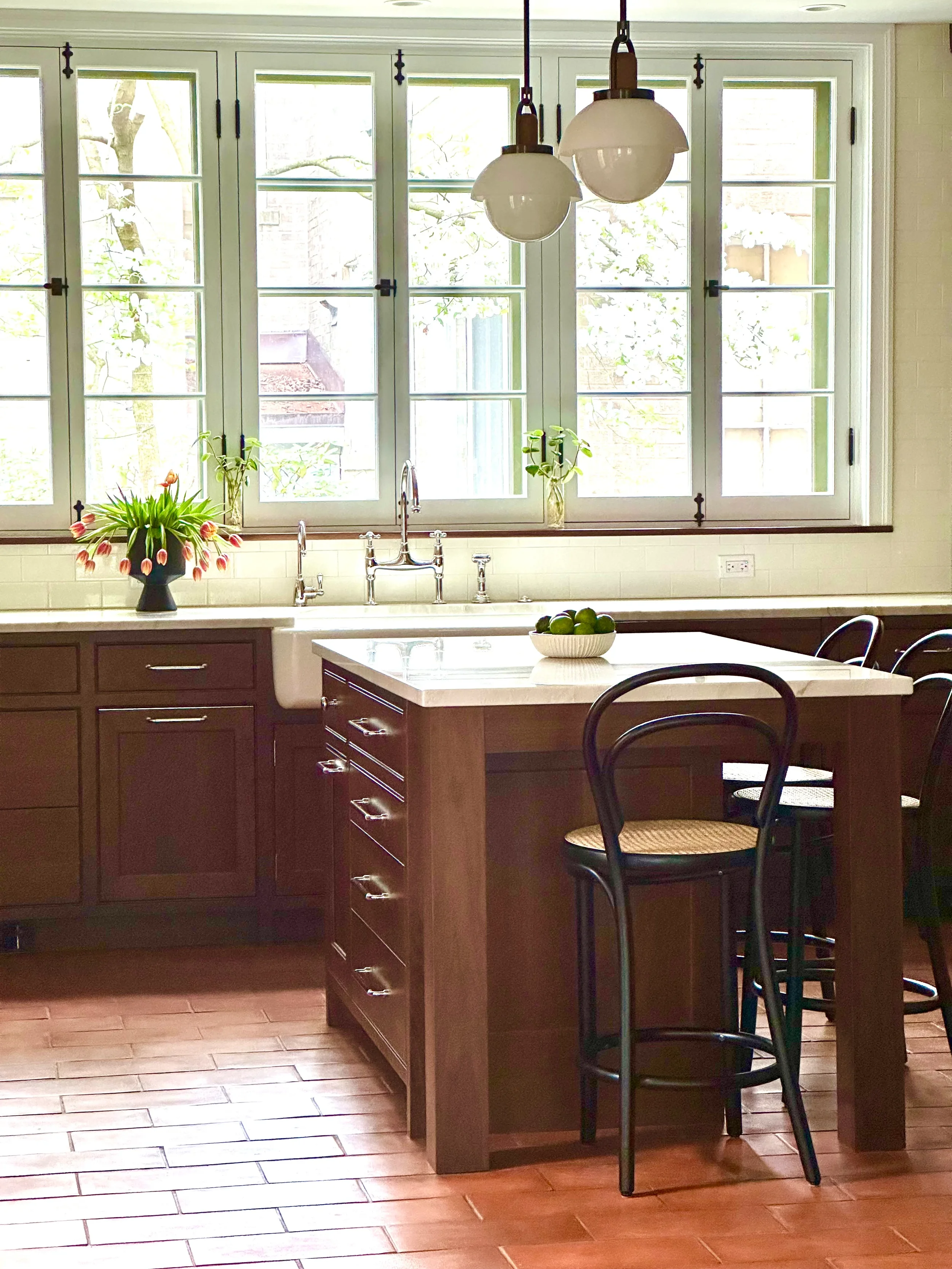 dark wood kitchen