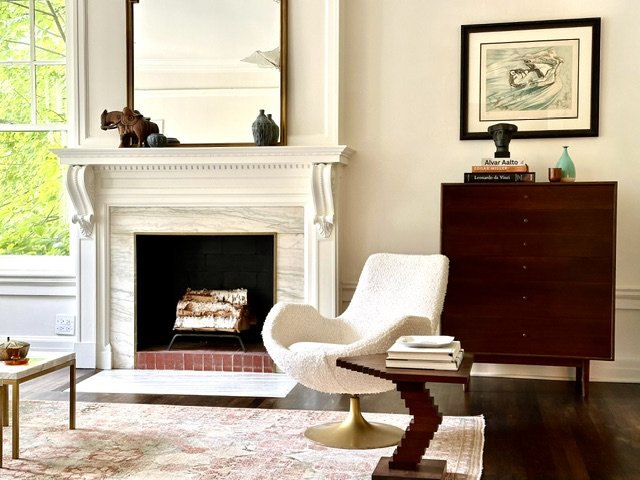vintage condo living room