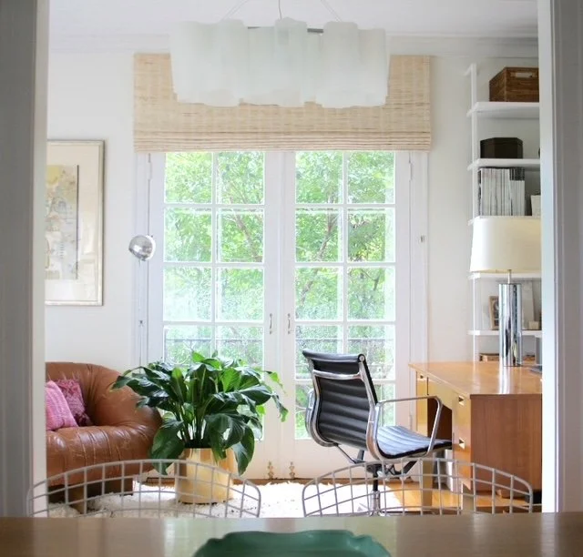 sunlit filled office