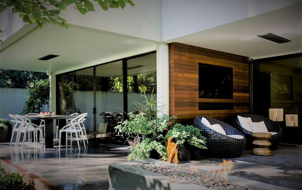 modern back porch