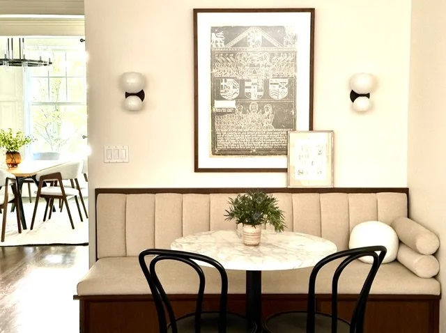 kitchen banquet, table and chairs