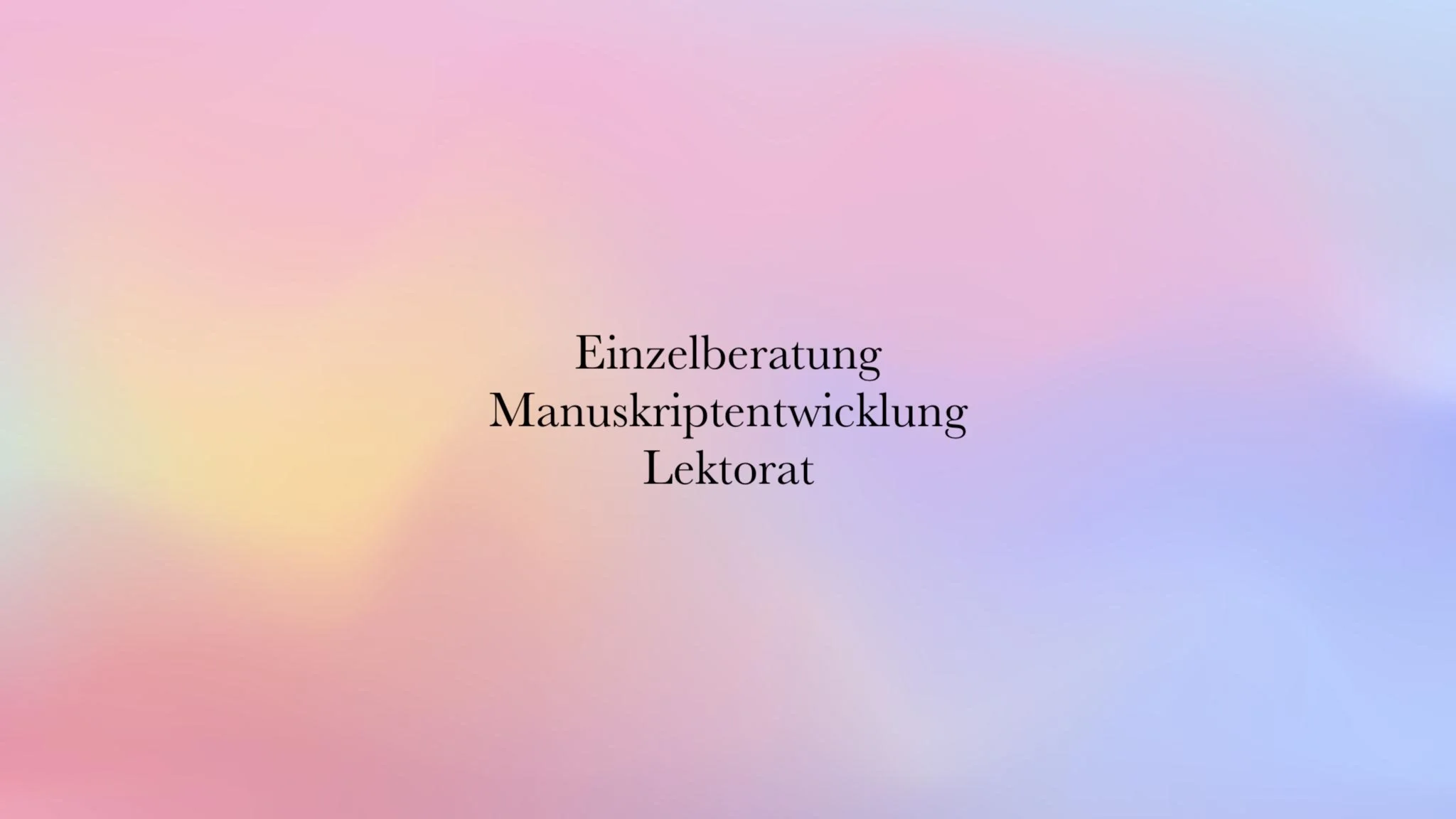 Einzelberatung Manuskriptentwicklung/Lektorat Light