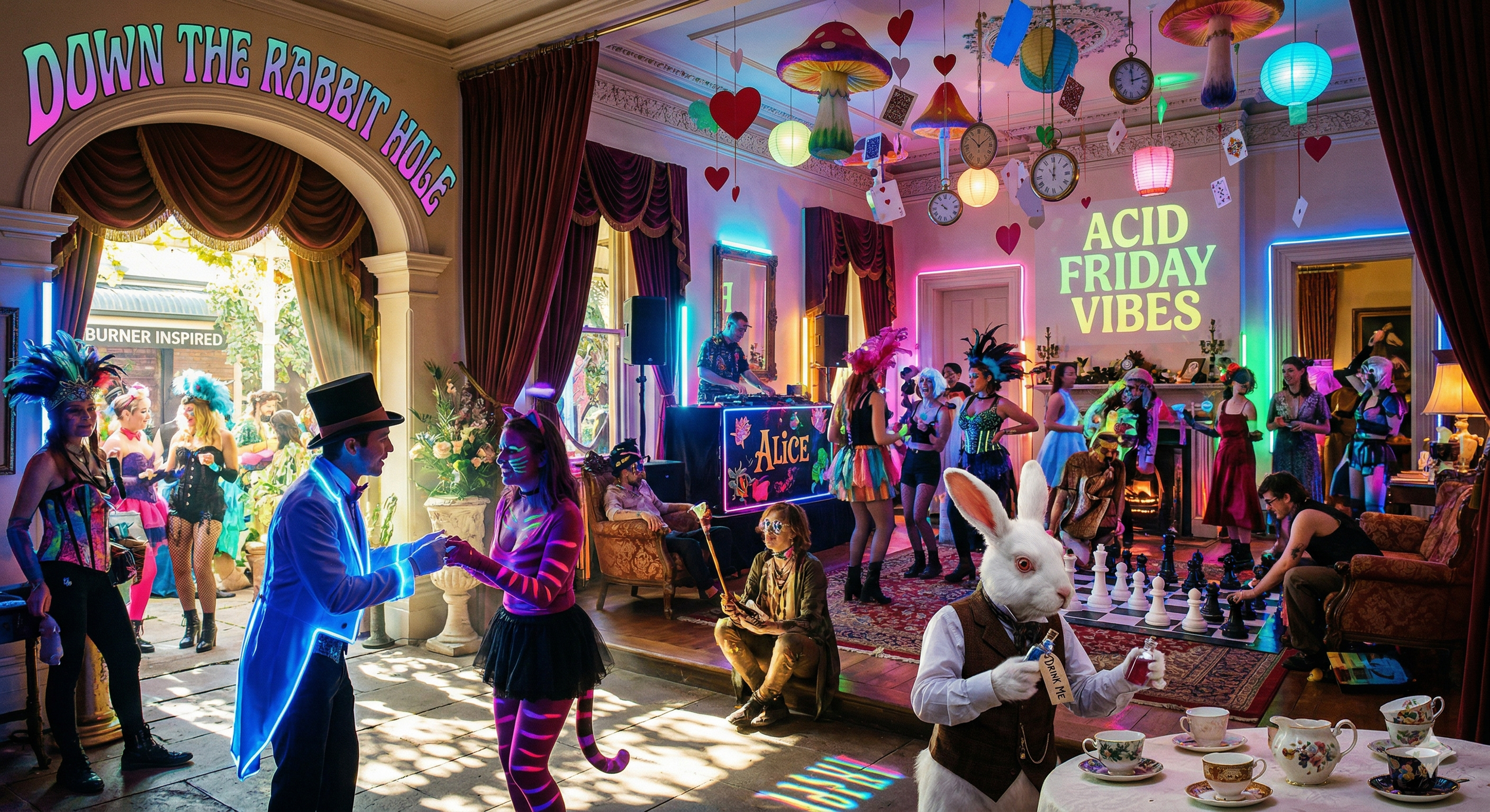 Alice in Wonderland Full Day House Party