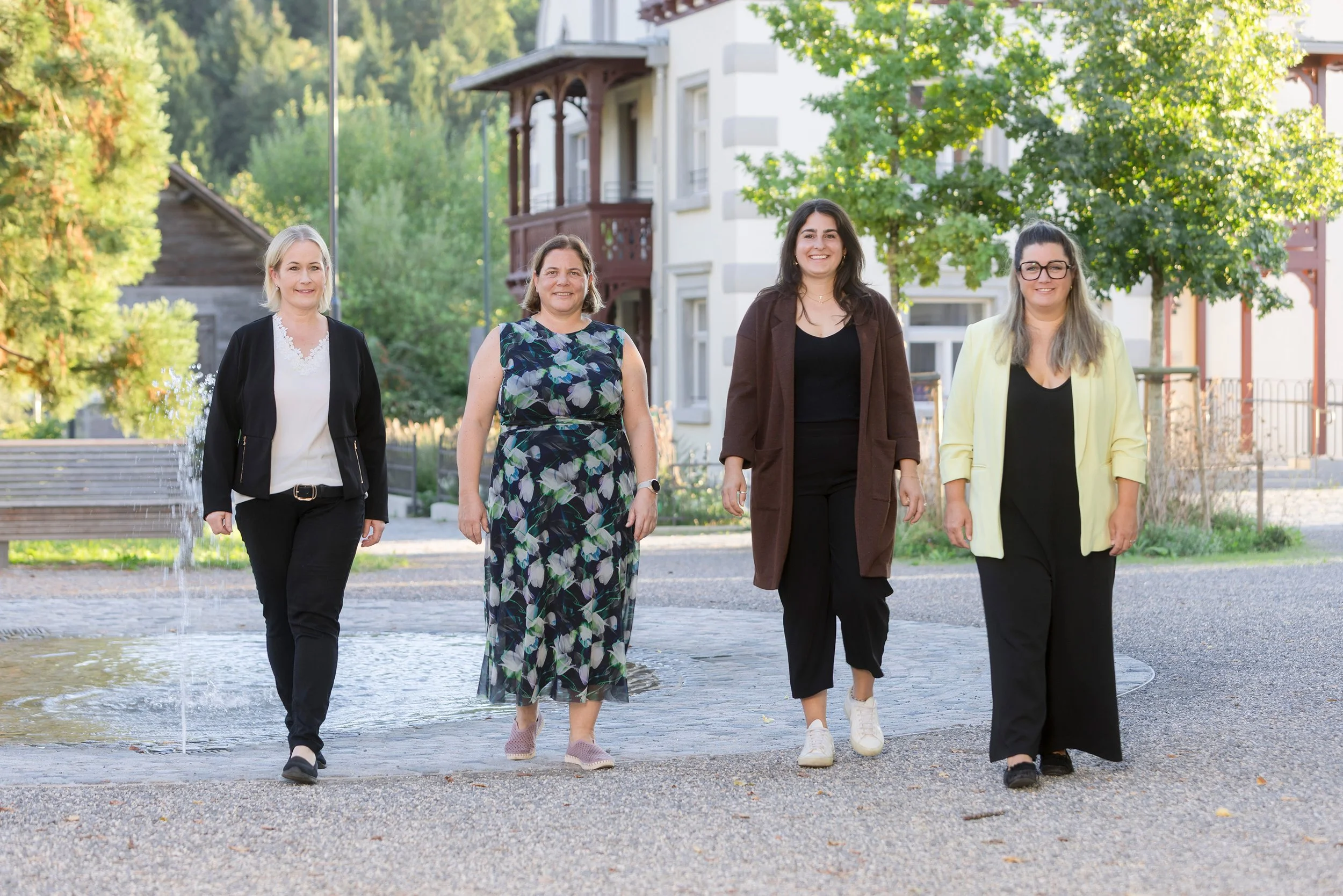 Vier engagierte Frauen, die sich bei der Volkspartei Rankweil für die Marktgemeinde engagieren.