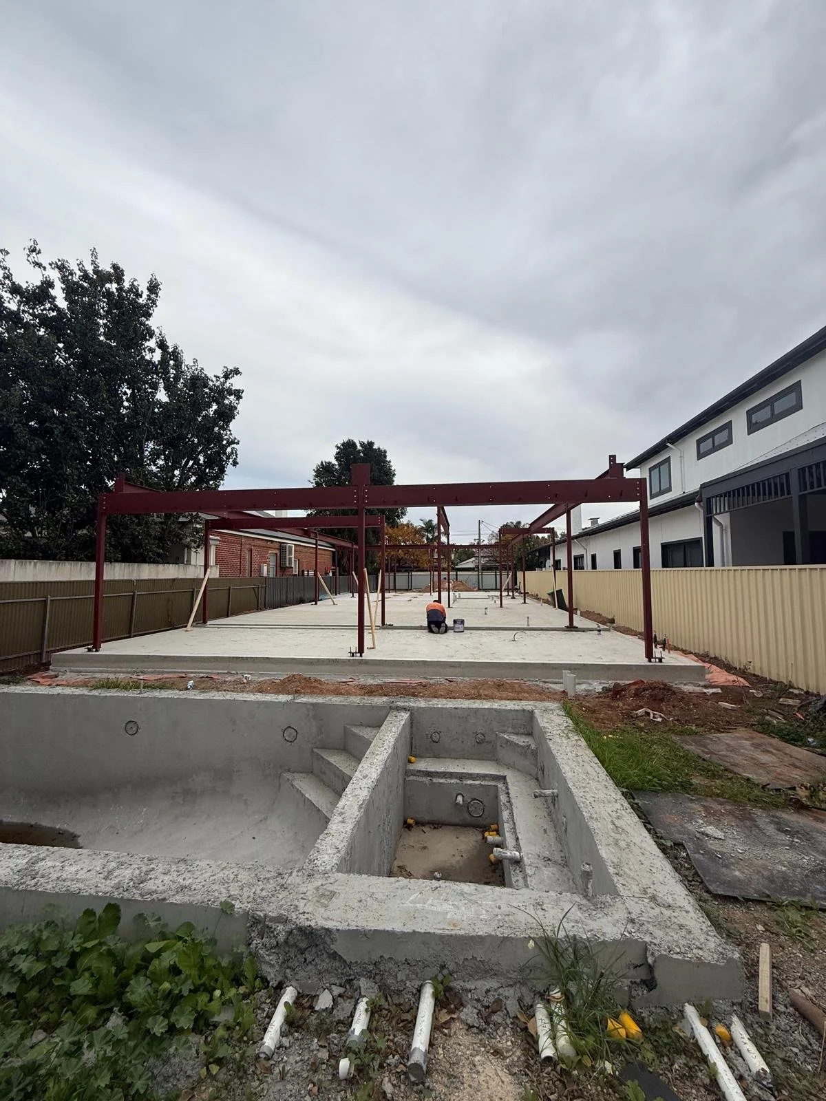 Image of foundation and frame at Carter St