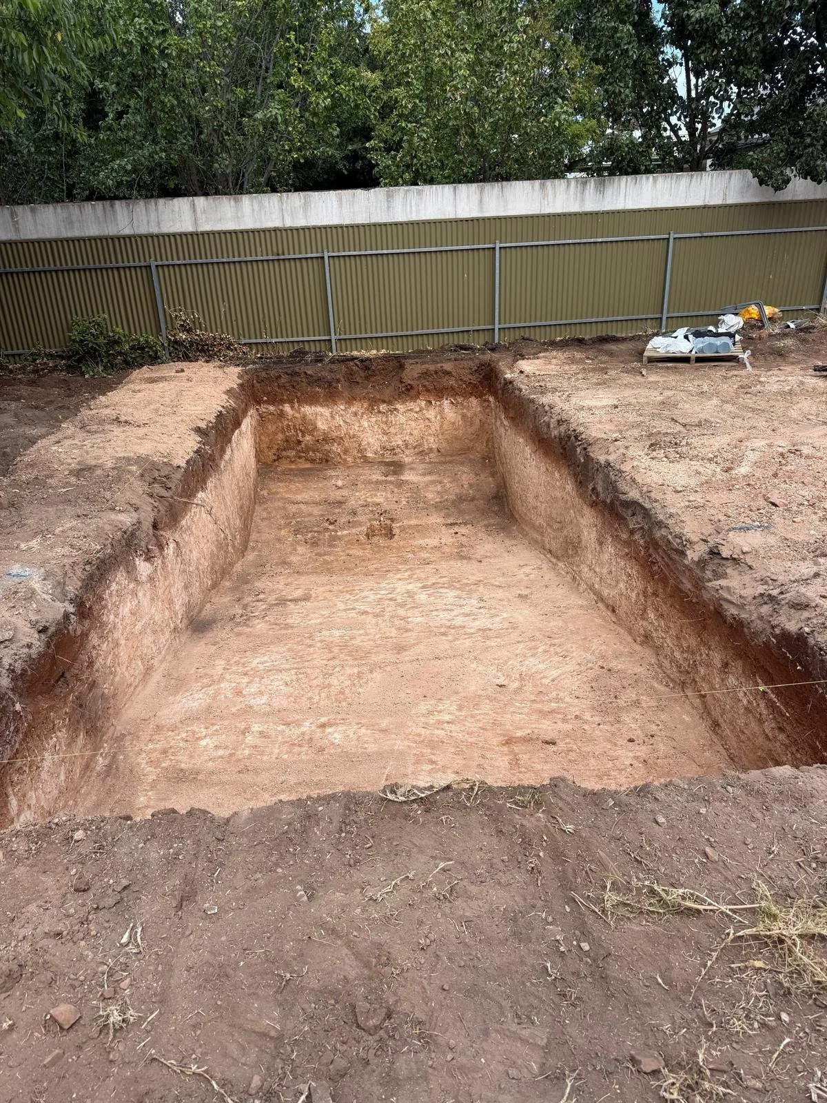 Image of backyard prep at Carter St