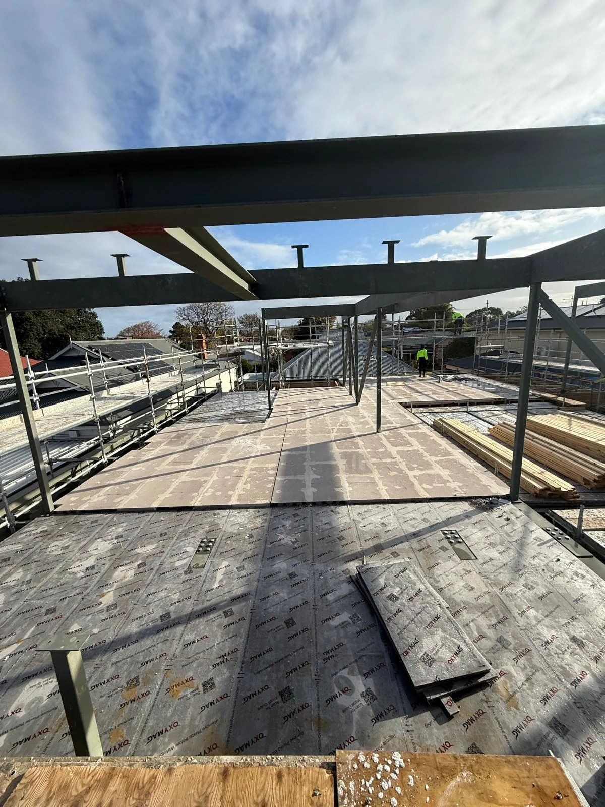 Picture of the second storey under construction