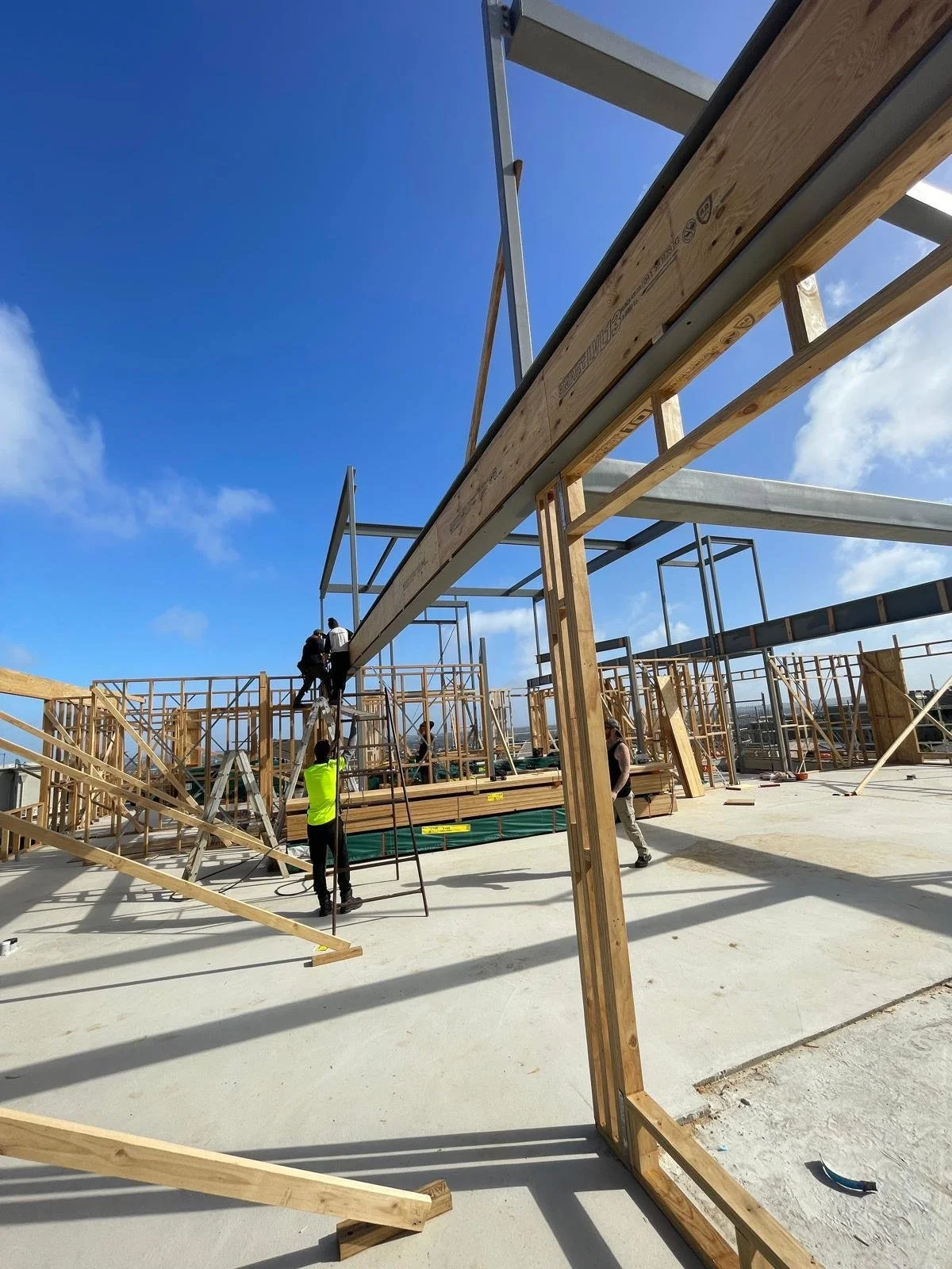 Picture of frame being completed