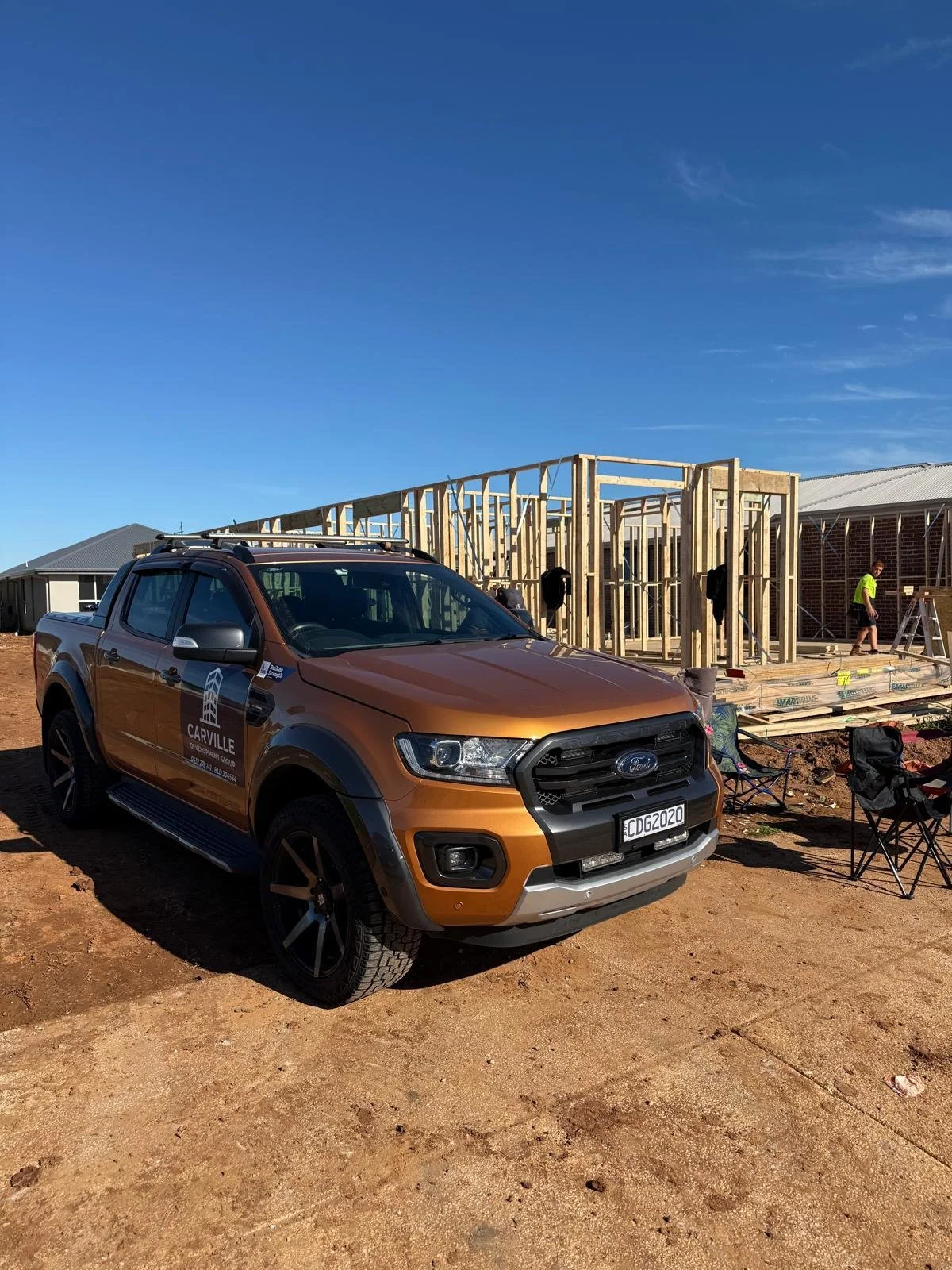 Photo of a Carville Development Group car on site