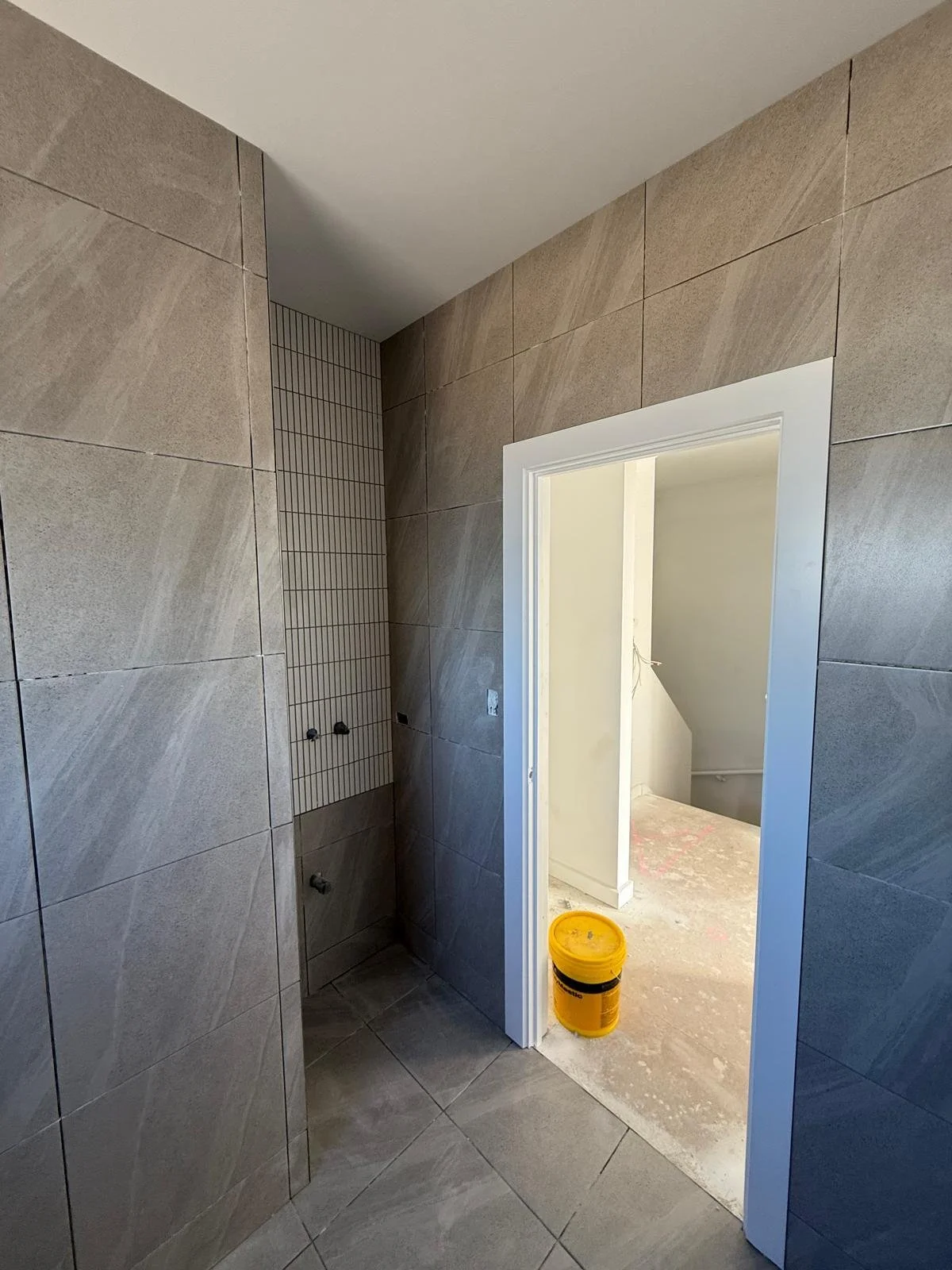 Picture of interior; bathroom tiling