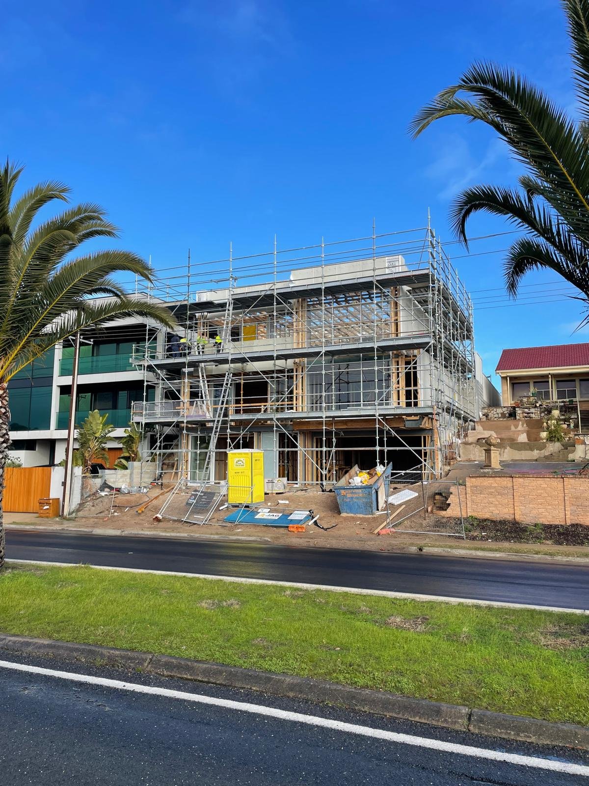 Picture of front of house under construction
