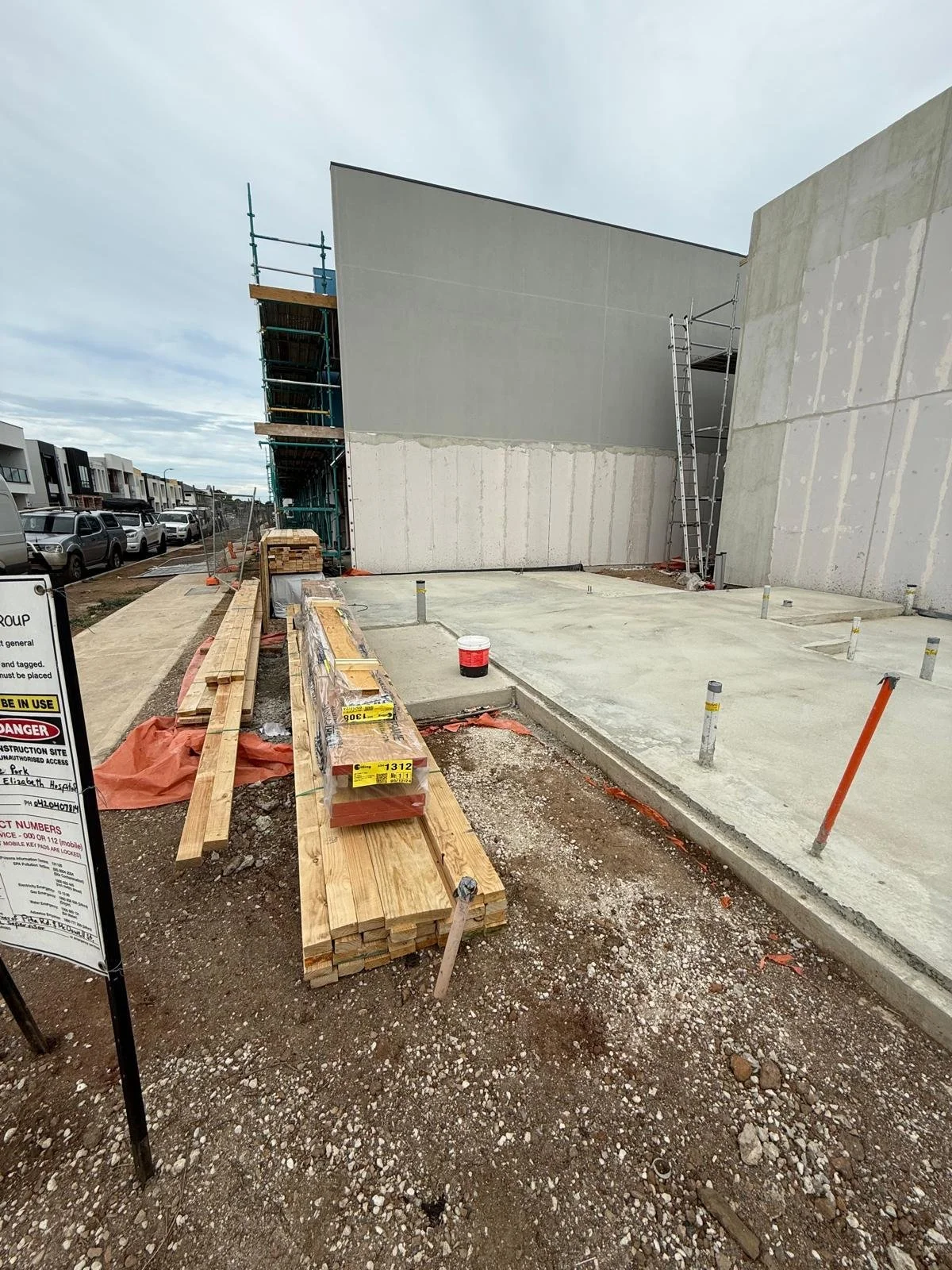 Picture of the concrete slab