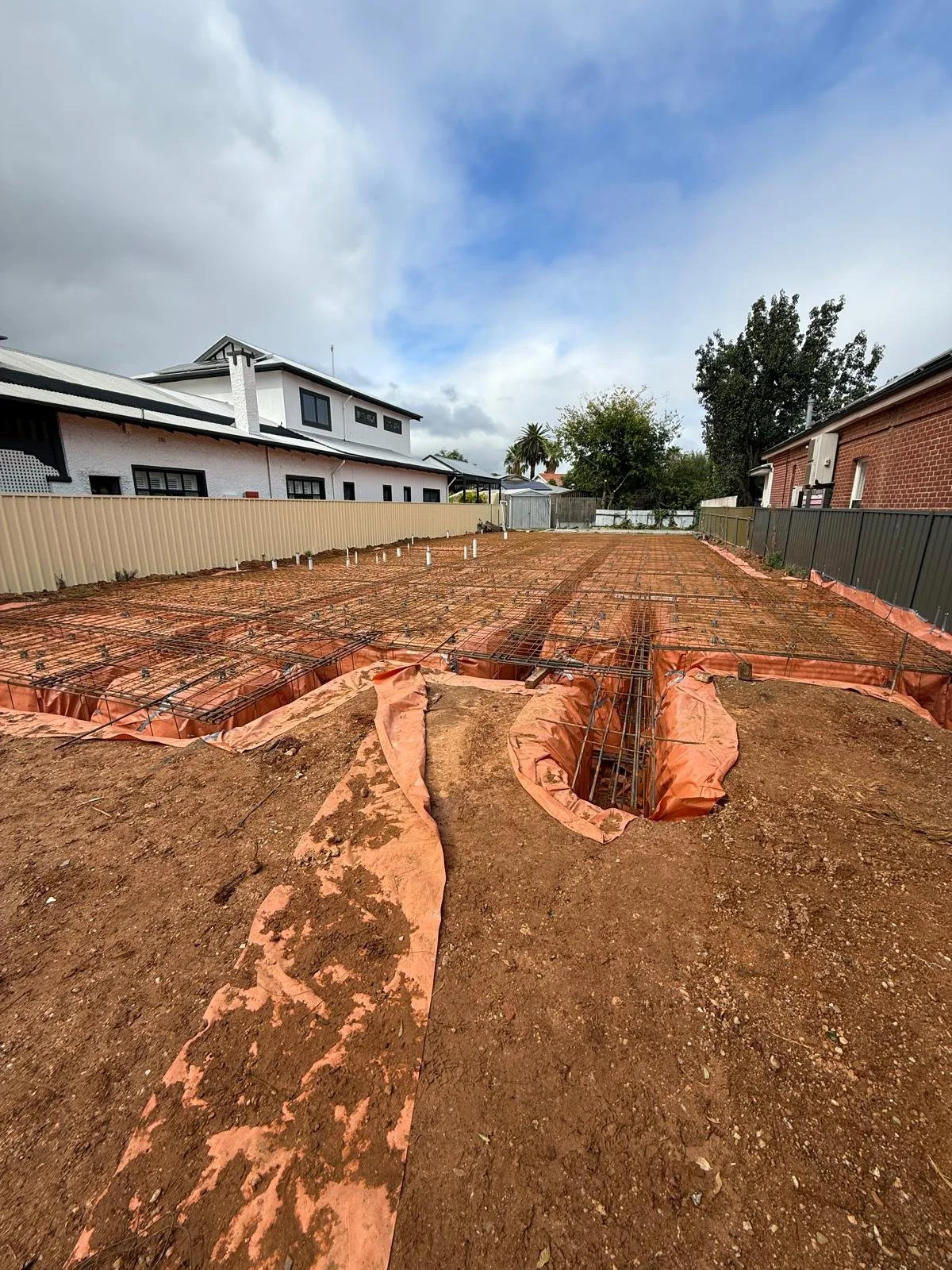 Image of foundation being prepared