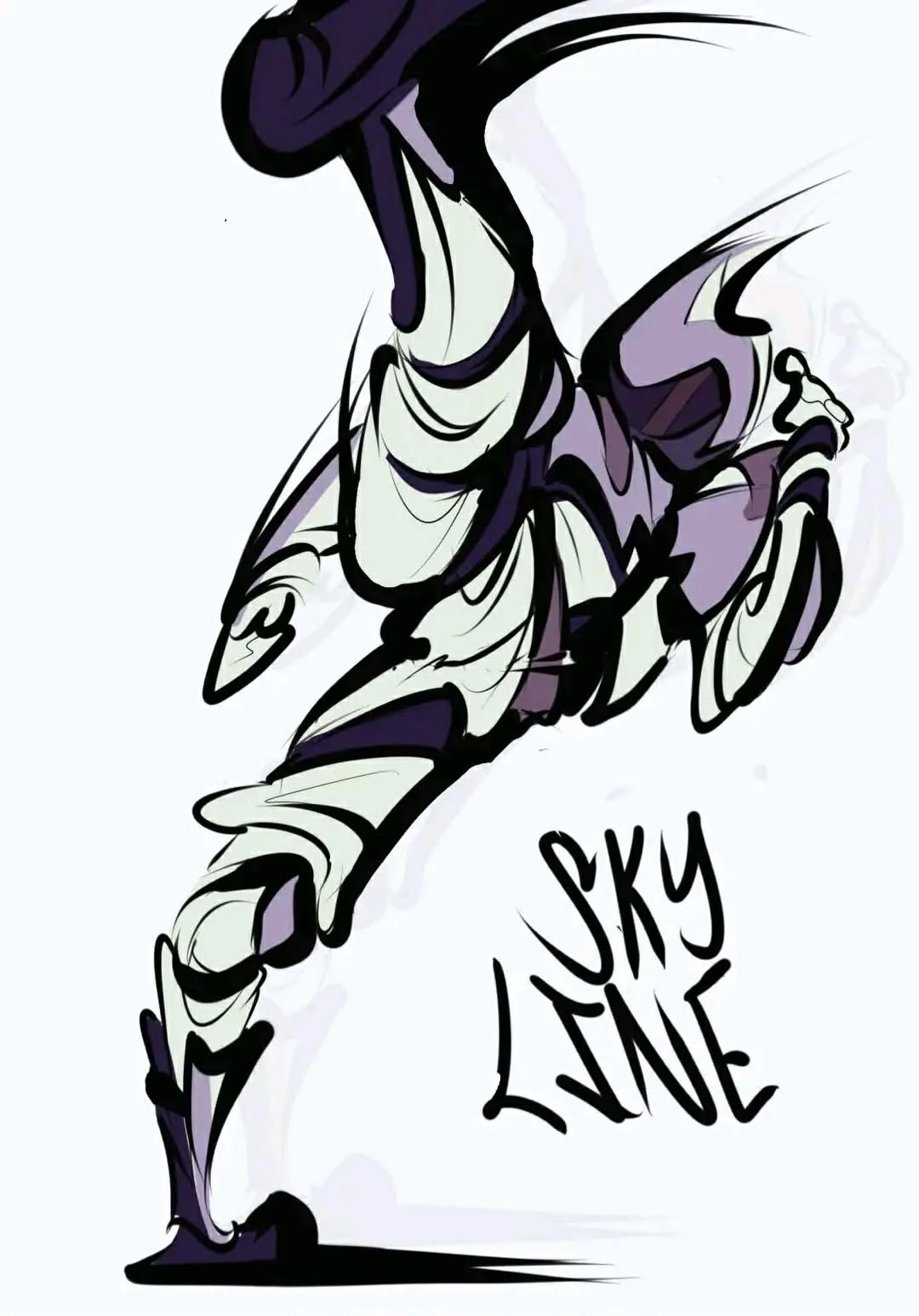 A stylized drawing of a skateboarder in an acrobatic pose, with the words 'SKY LANE' written beside."}#}Antoineassistant künfte 385assistant {