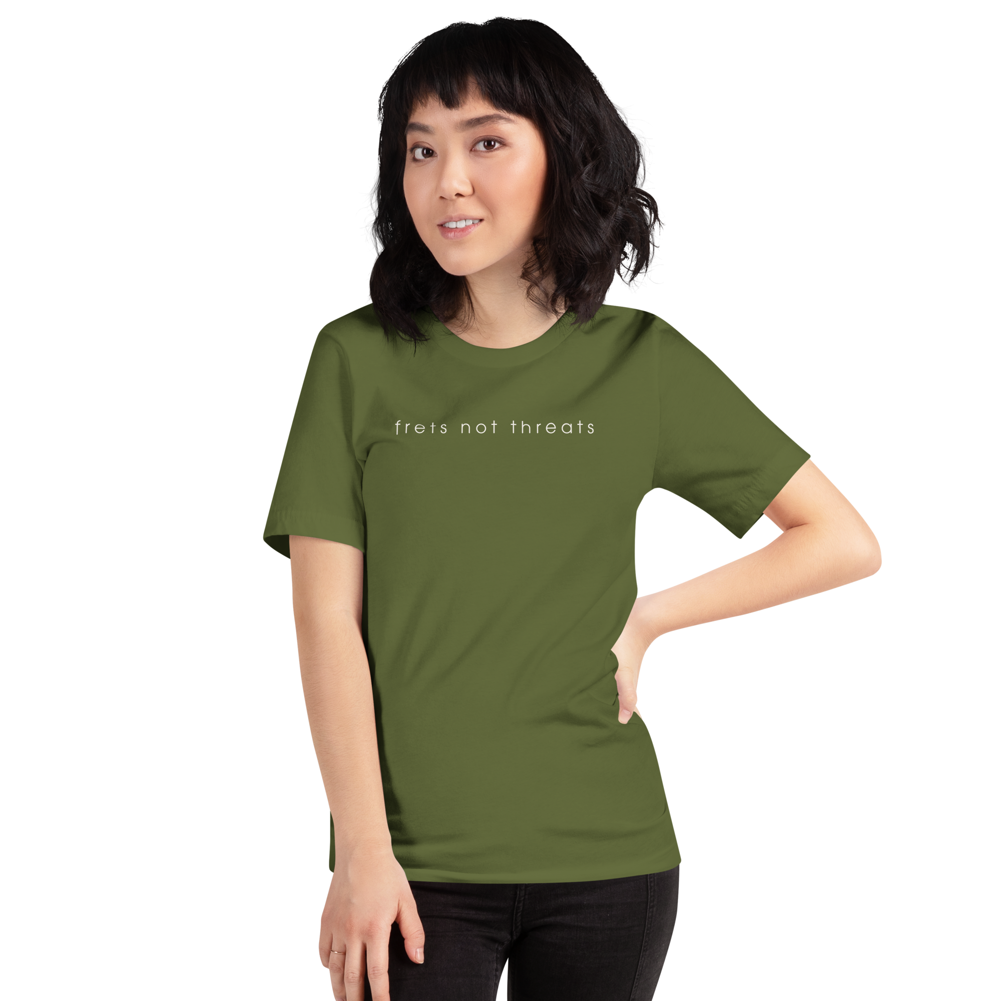 unisex-staple-t-shirt-olive-front-69ca60f8b568c.png