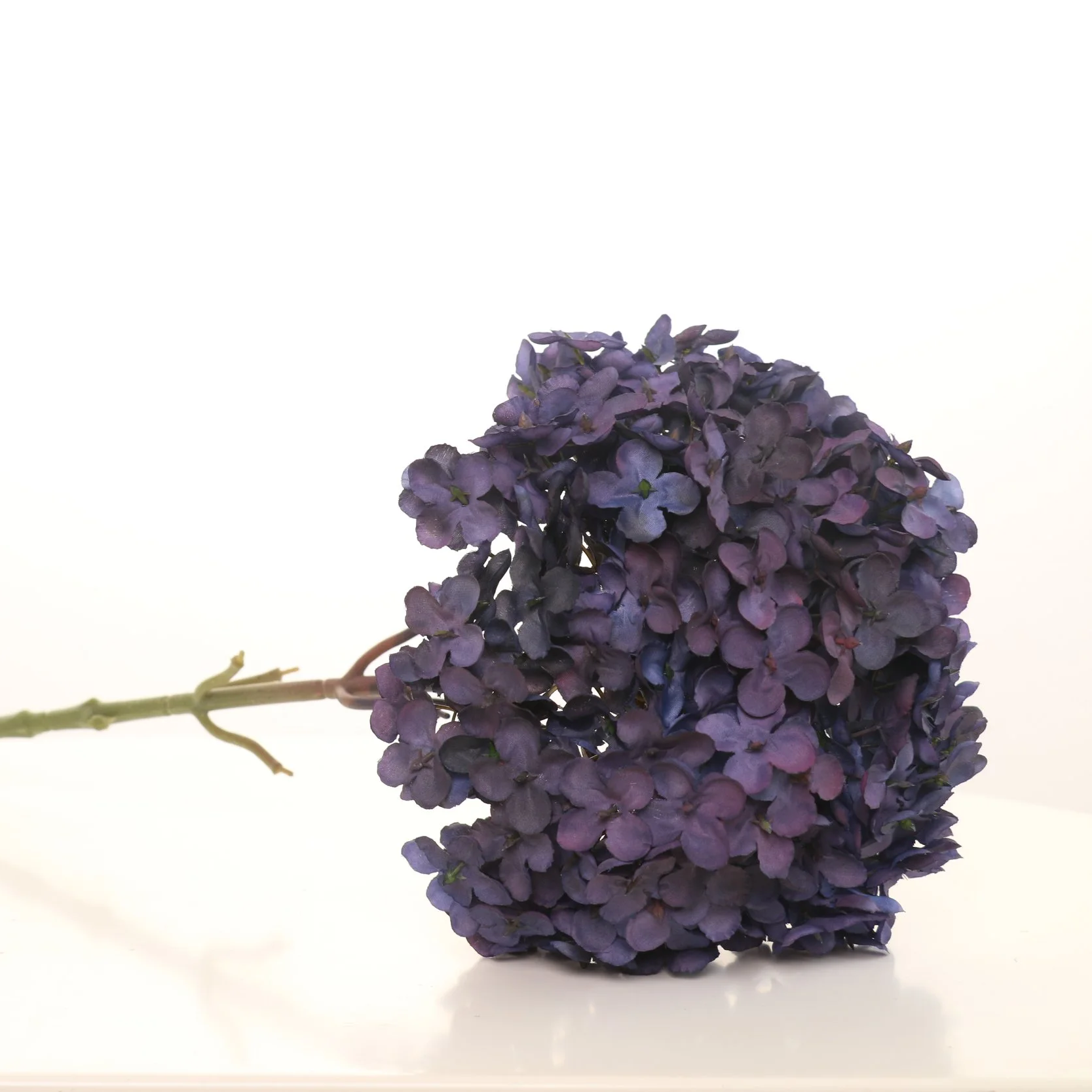 Vintage Deep Purple Hydrangea Stem