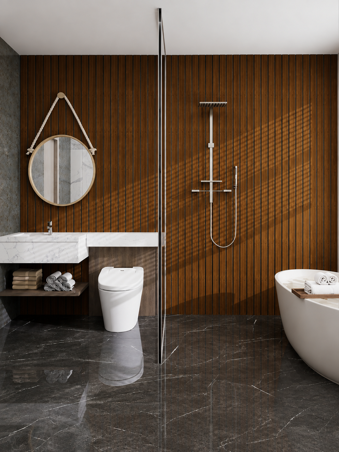 Waterproof 3 Slats Wall Panel