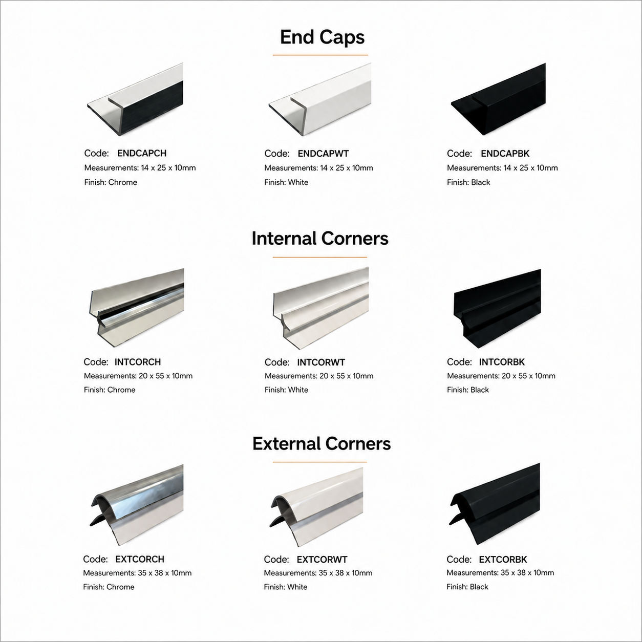VR PVC Panel Fittings