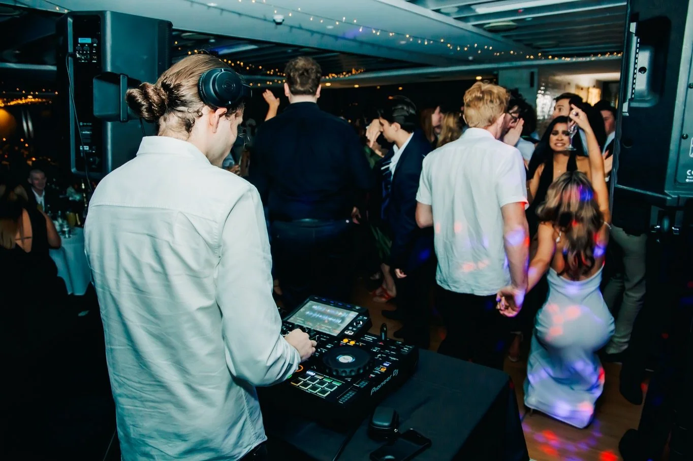 Providing our DJ services for a university event at the stunning Merewether Surfhouse!