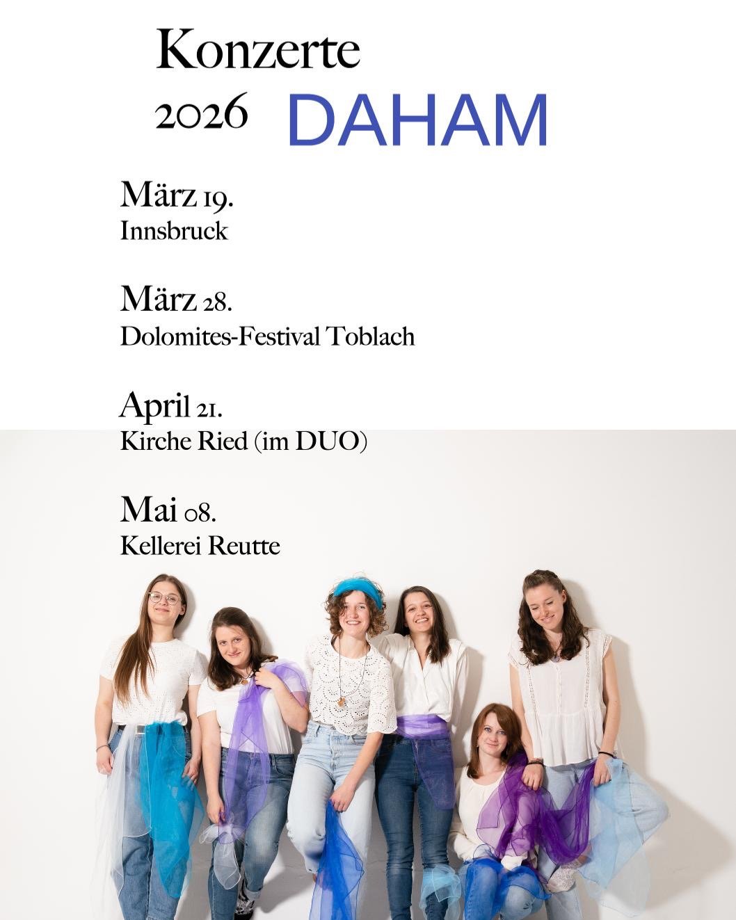 Wir freuen uns schon sehr auf die kommenden Konzerte! Mit M&auml;rz starten wir wieder richtig durch, komm doch vorbei! 🌸