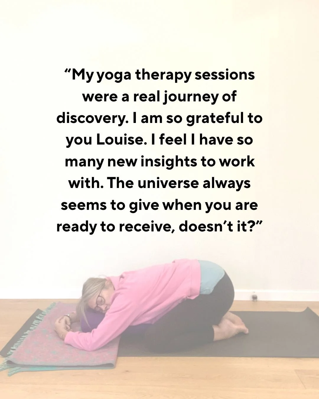 Yoga Therapy supported chid's pose