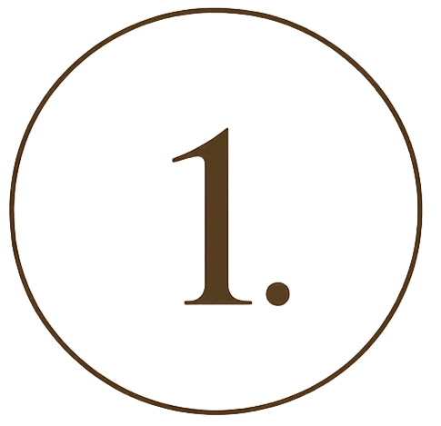 Number one inside a circle.