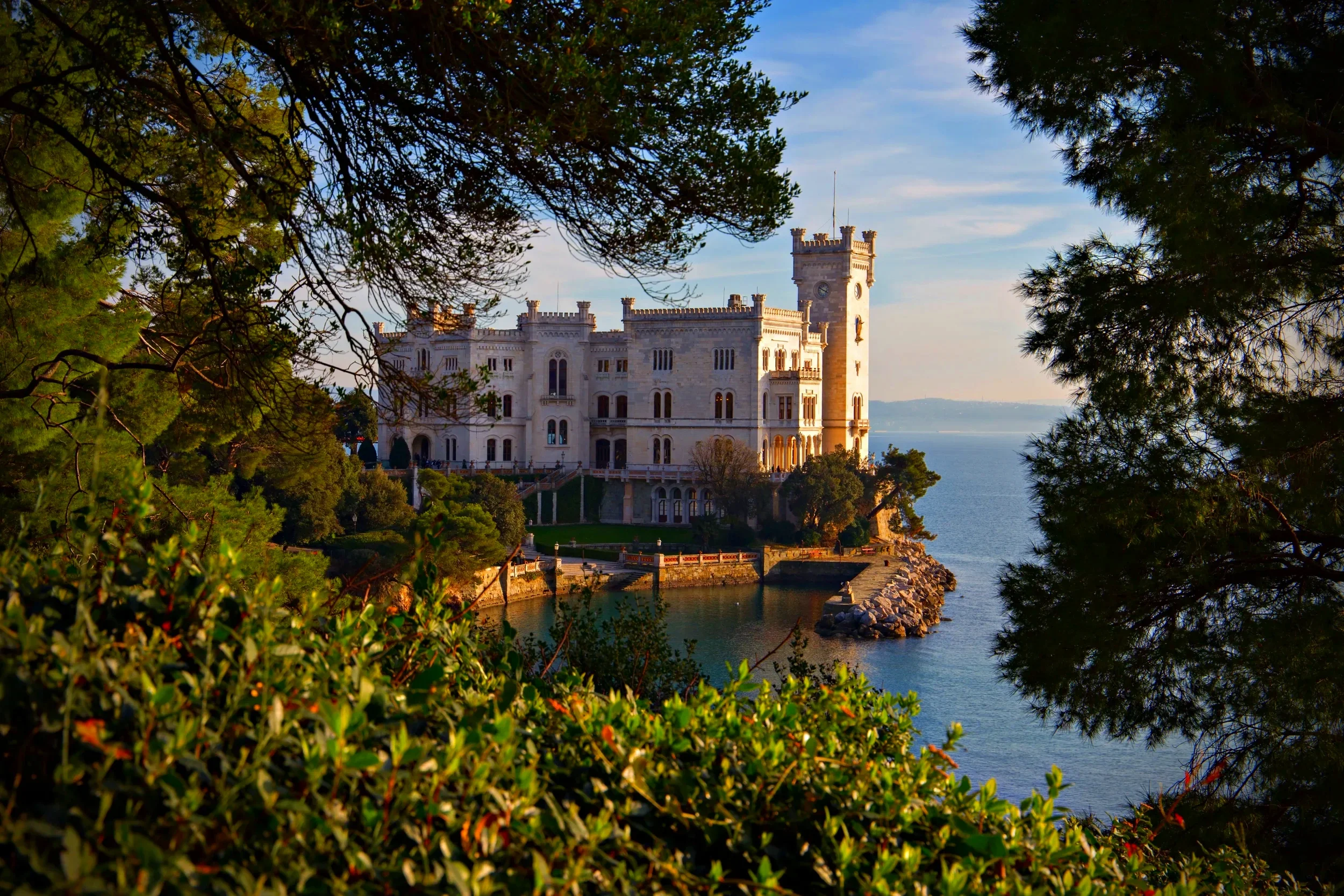Adriatic coastline and historic architecture in Friuli-Venezia Giulia, Italy
