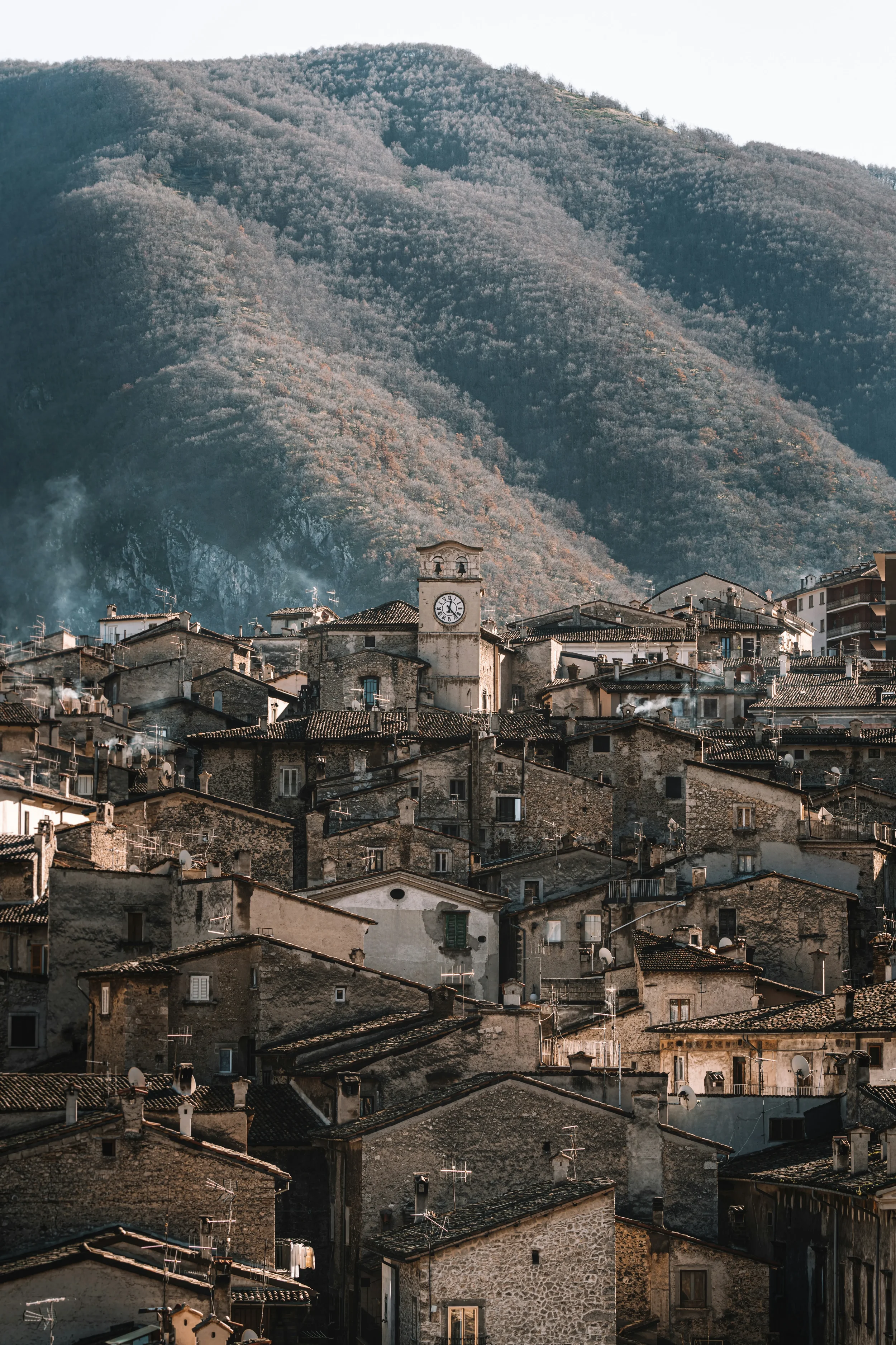 Medieval village of Scanno in the mountains of Abruzzo, Italy