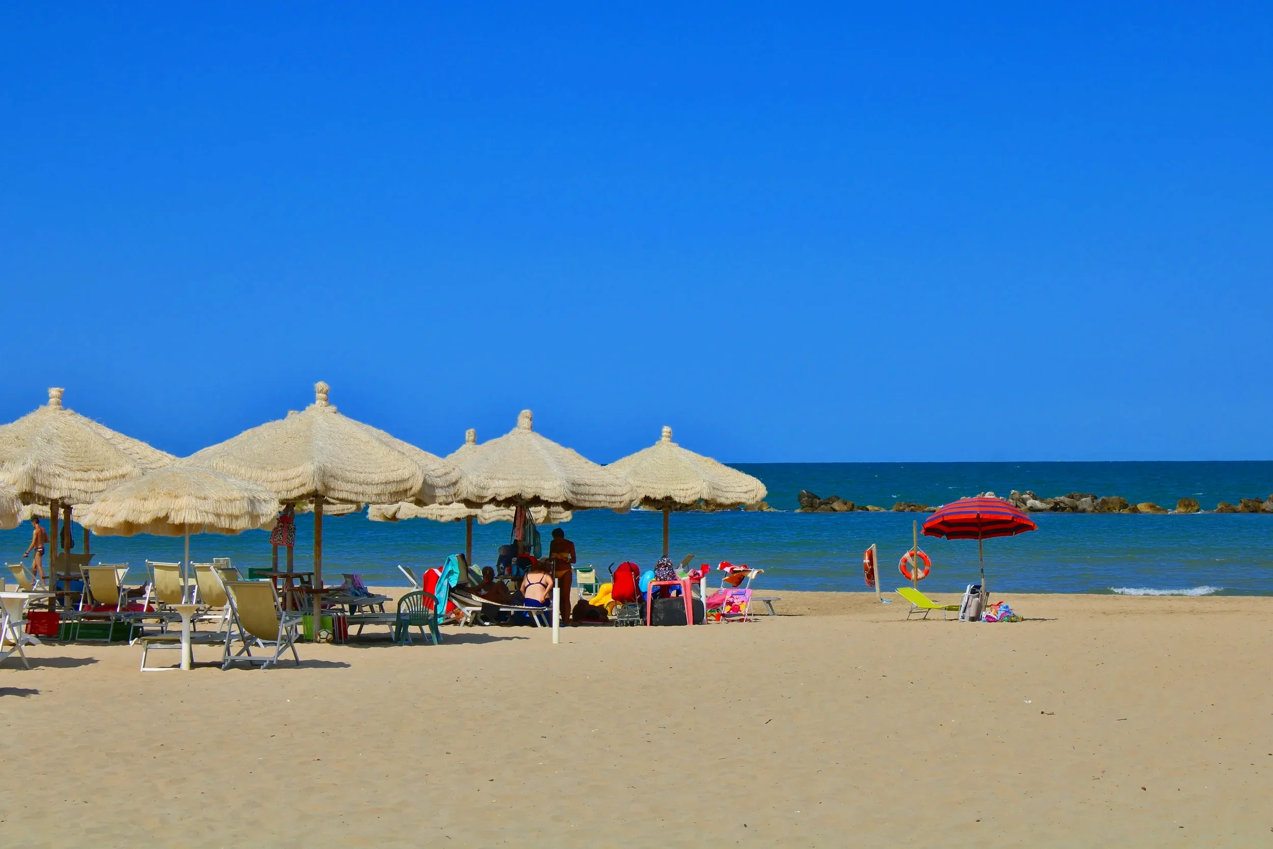 Fossacesia and the Adriatic coastline in Abruzzo, Italy
