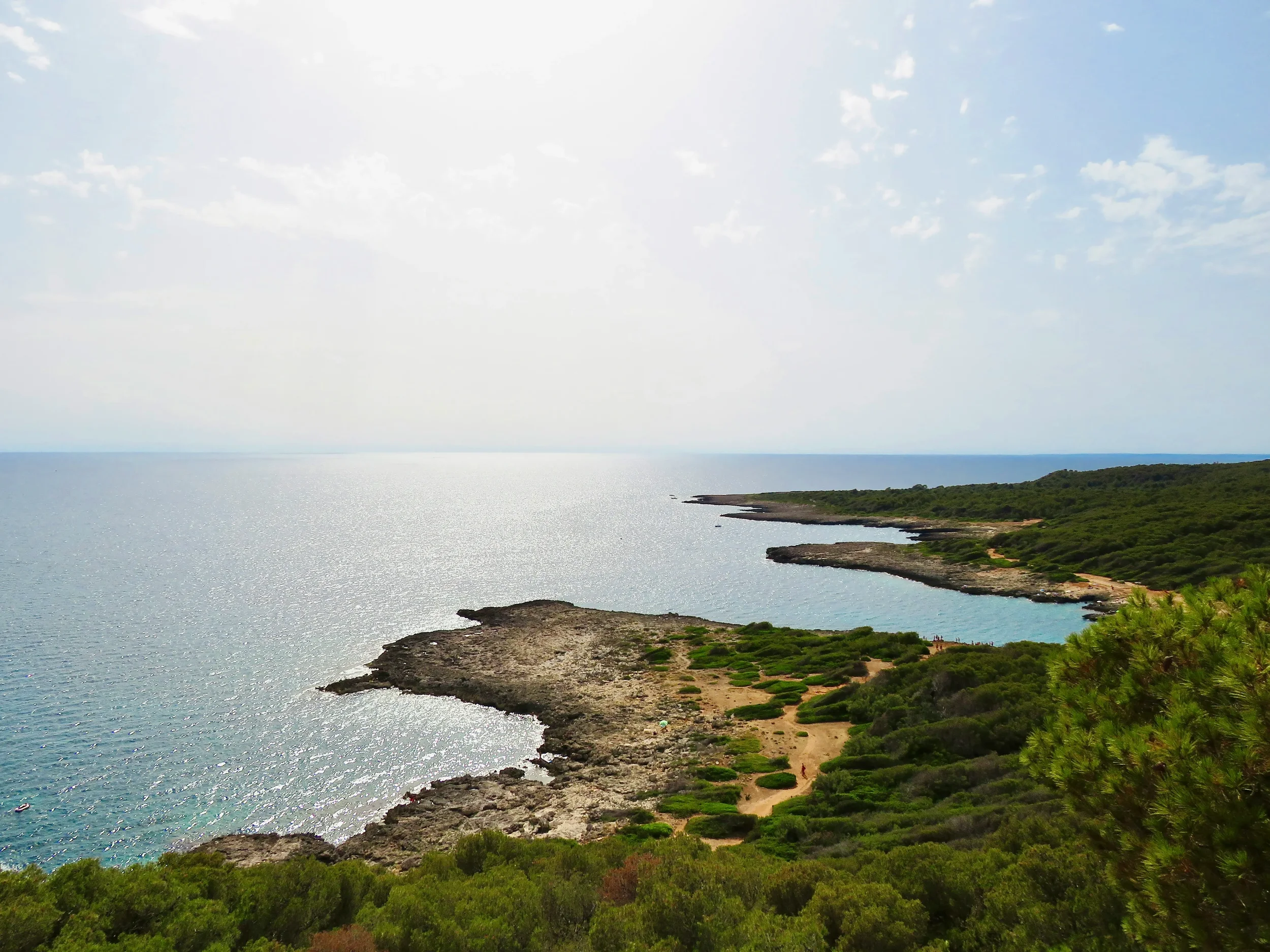 Wild coastline and Mediterranean landscape at Porto Selvaggio in Puglia, Italy