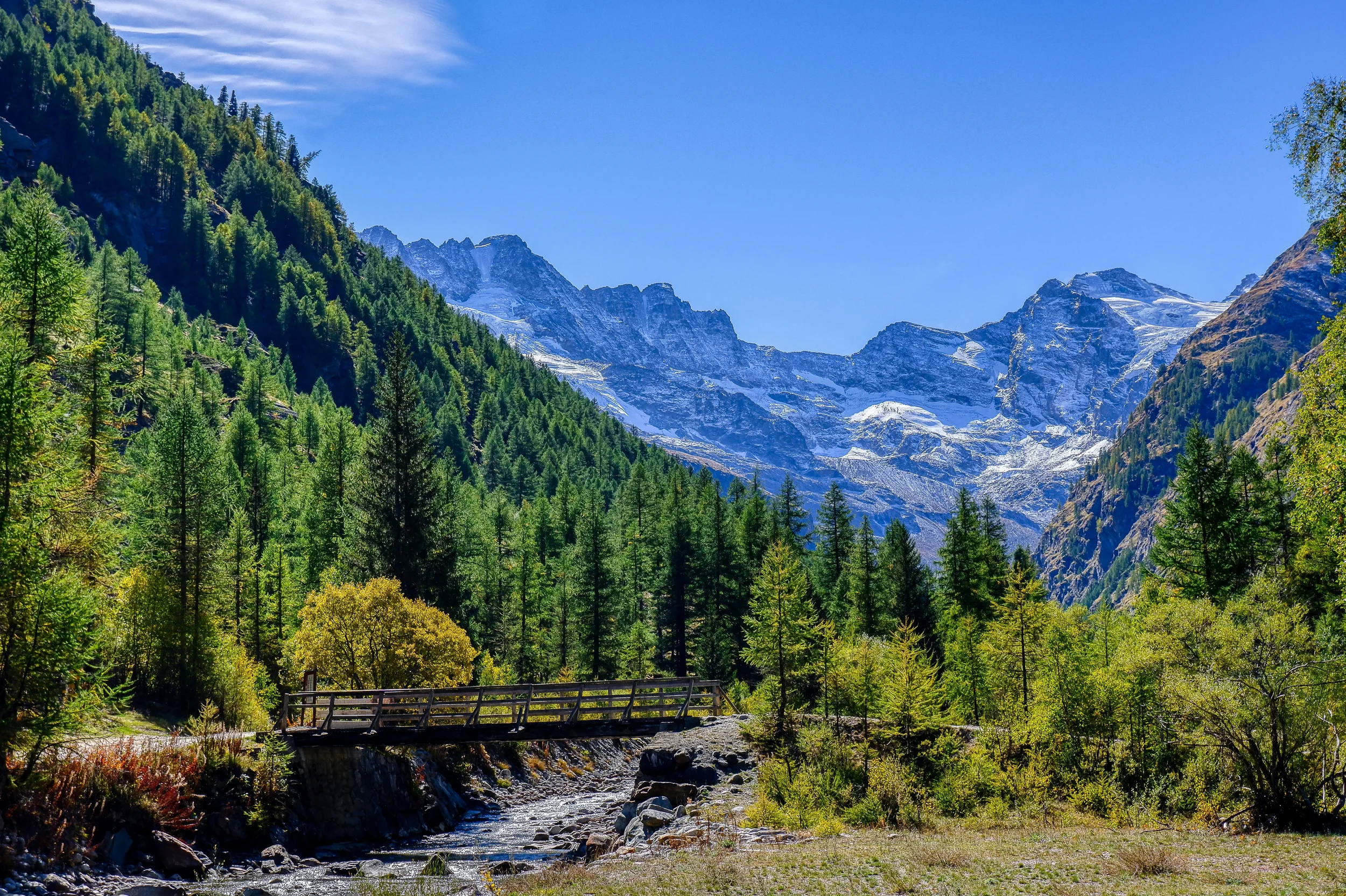 Dramatic Alpine mountain landscape in Valle d’Aosta, Italy