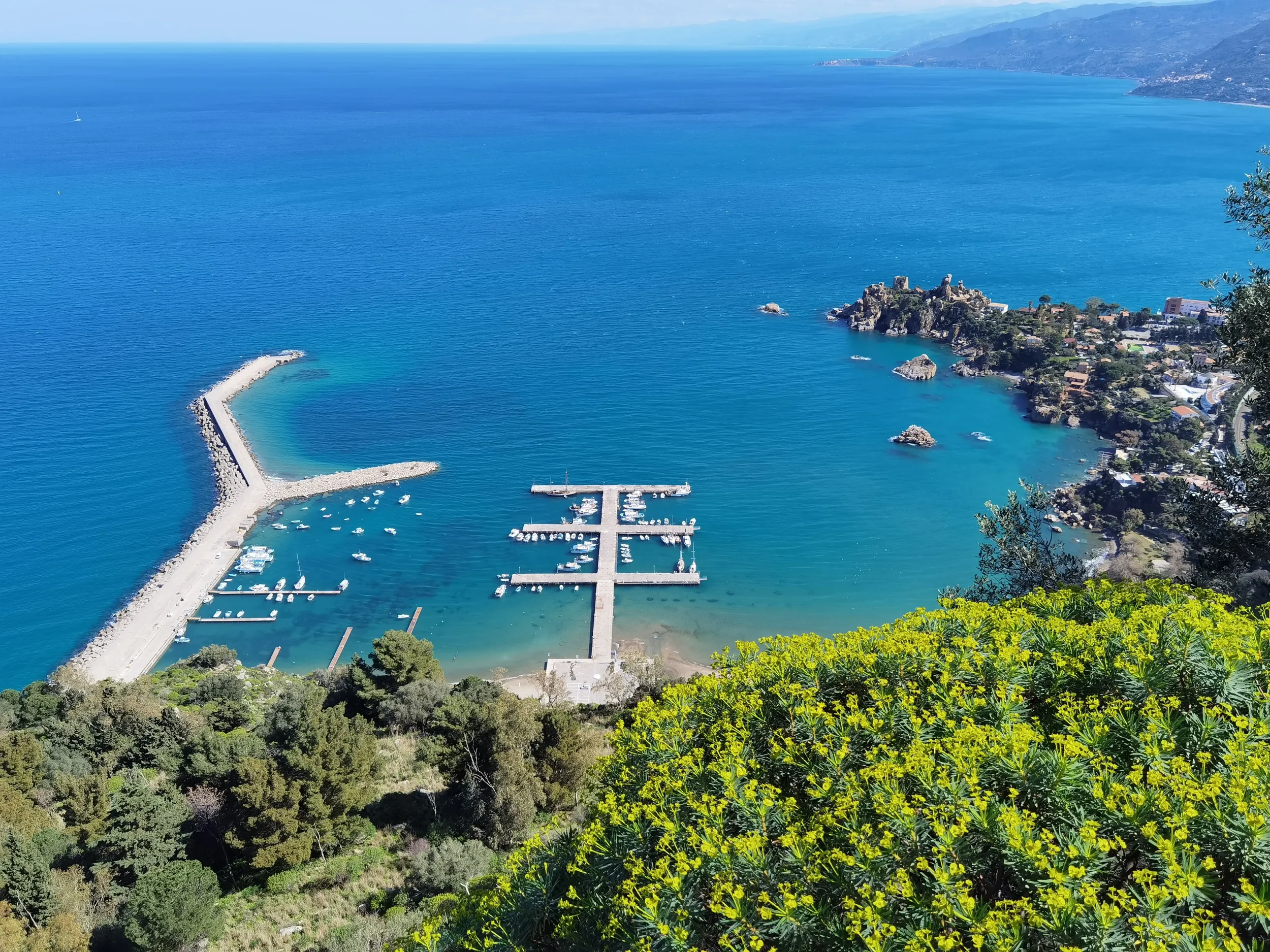 Spring seaside landscape in Calabria, Italy