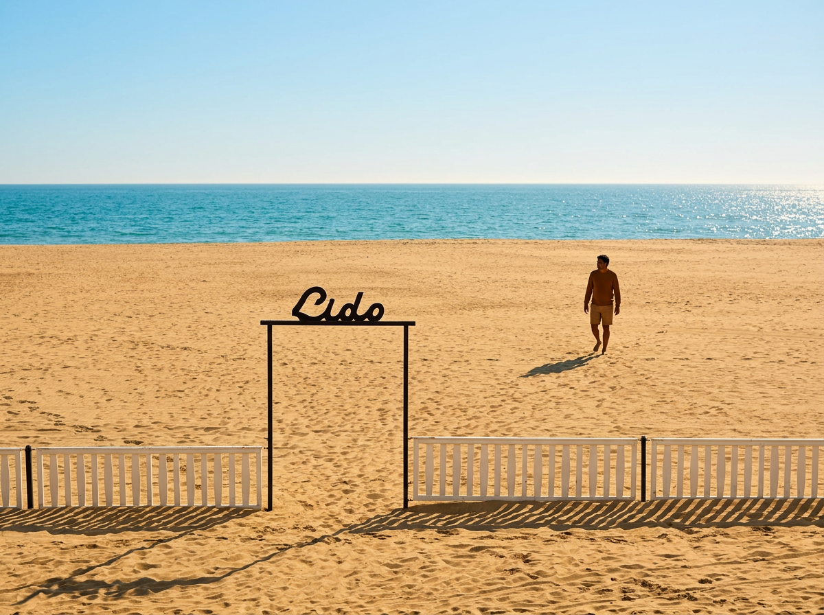 Wide sandy beach overlooking the Adriatic Sea at Lido degli Estensi near Comacchio