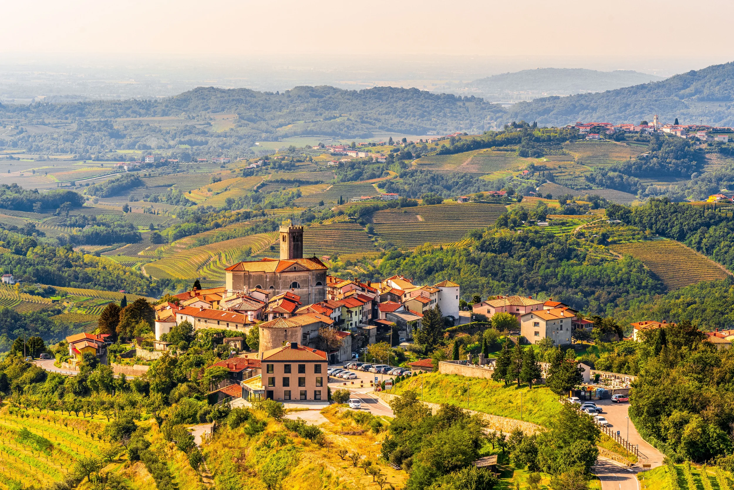 Hills and landscape in Friuli-Venezia Giulia during summer, Italy
