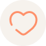 Heart icon inside a circle