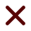 Red X icon on a black background