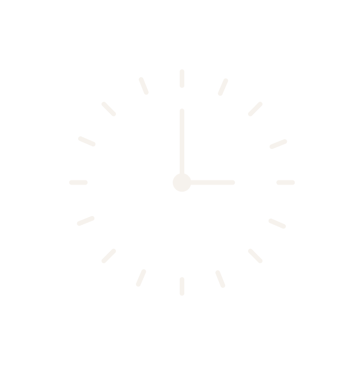 Analog clock showing 3:00 against a black background.