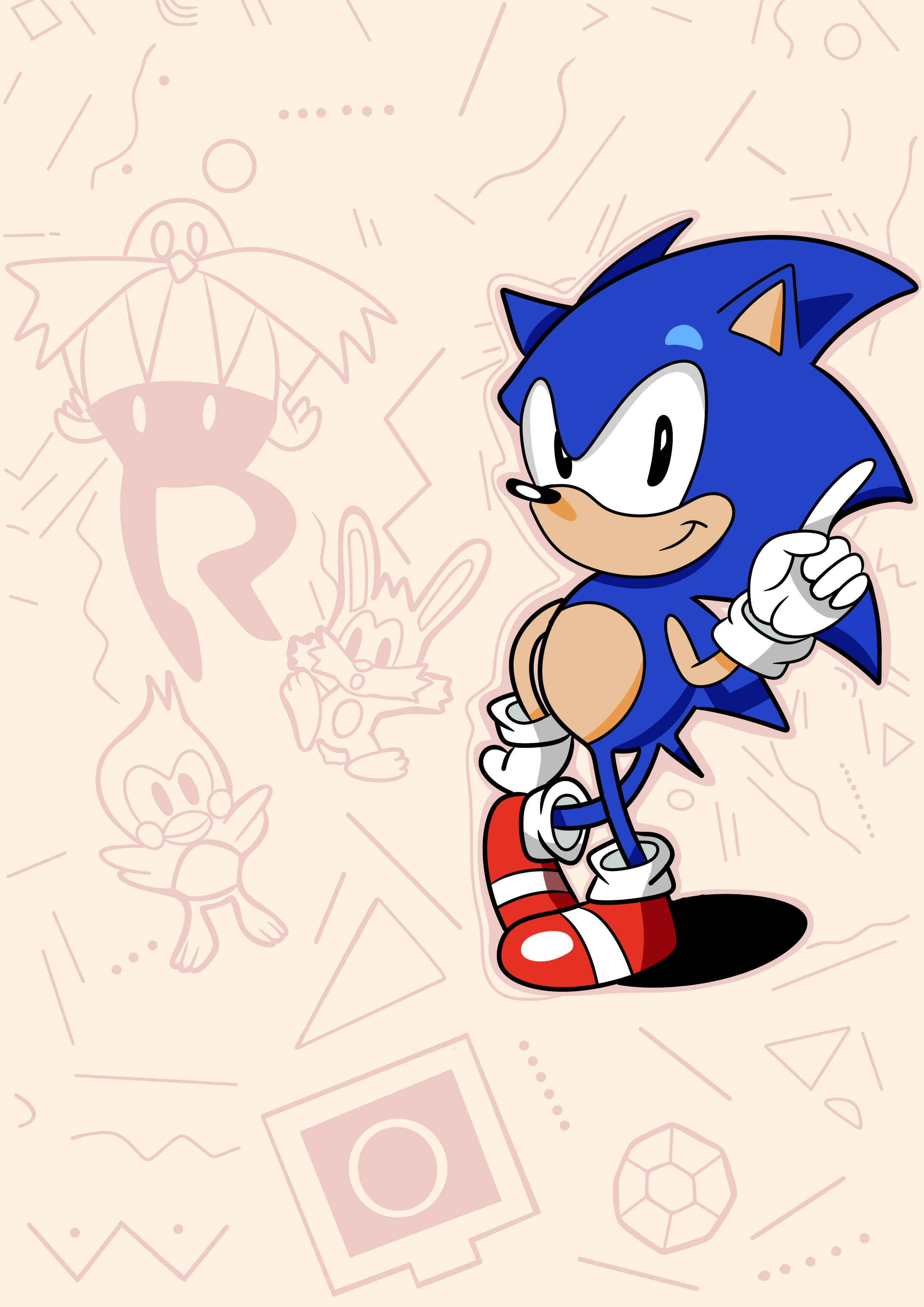 Sonic The Hedgehog Box Art Tribute  Illustration   