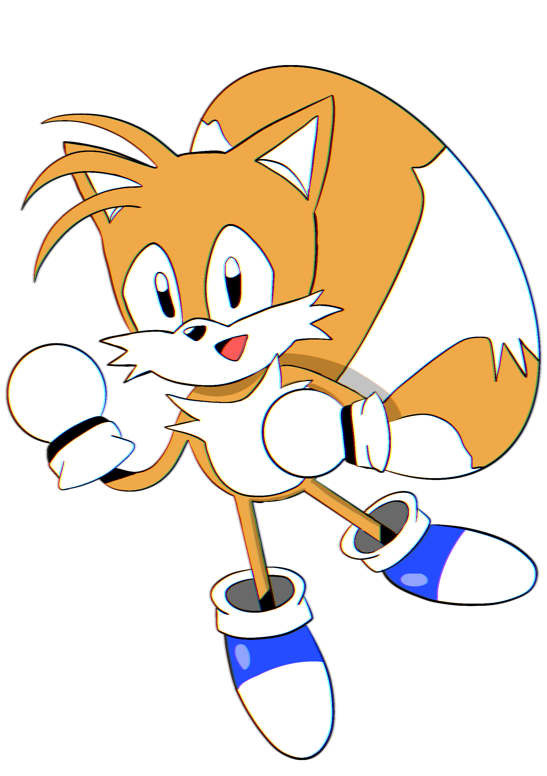 90s Styled Tails Sticker 