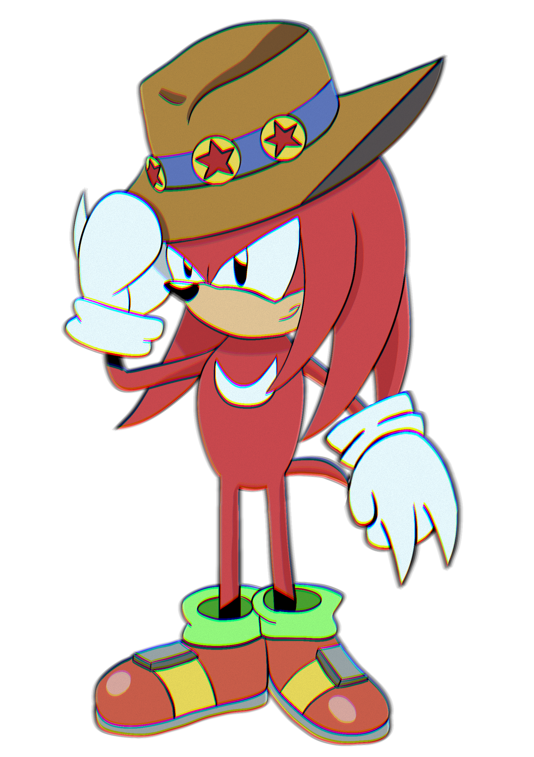 90s Styled Knuckles Sticker 