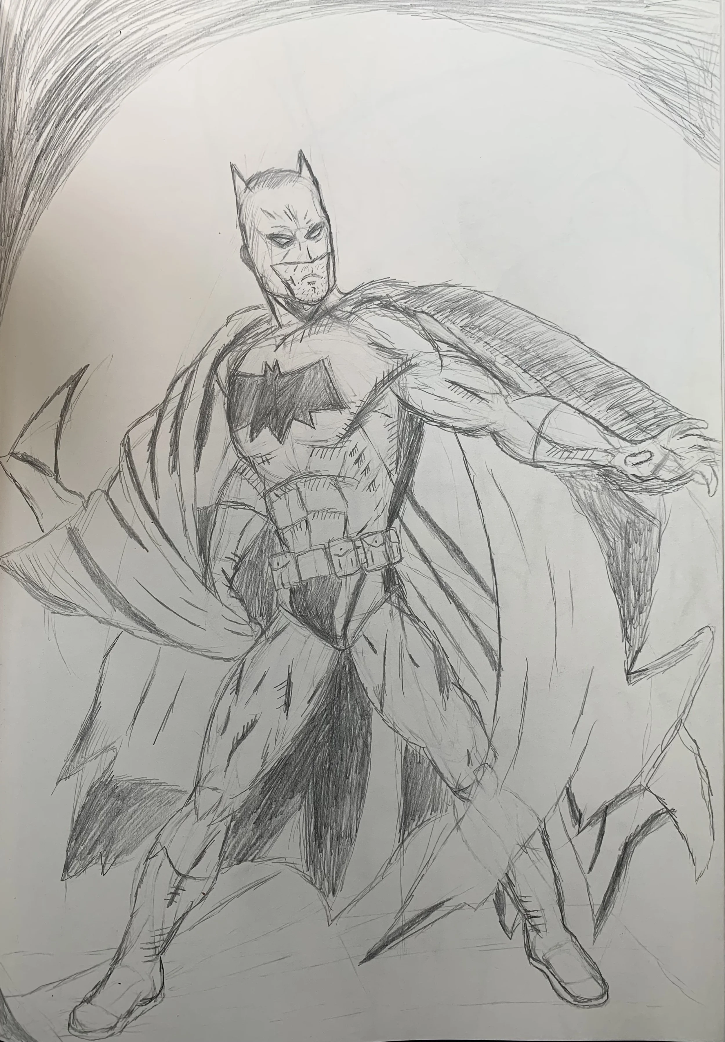 Batman Action Pose Sketch 