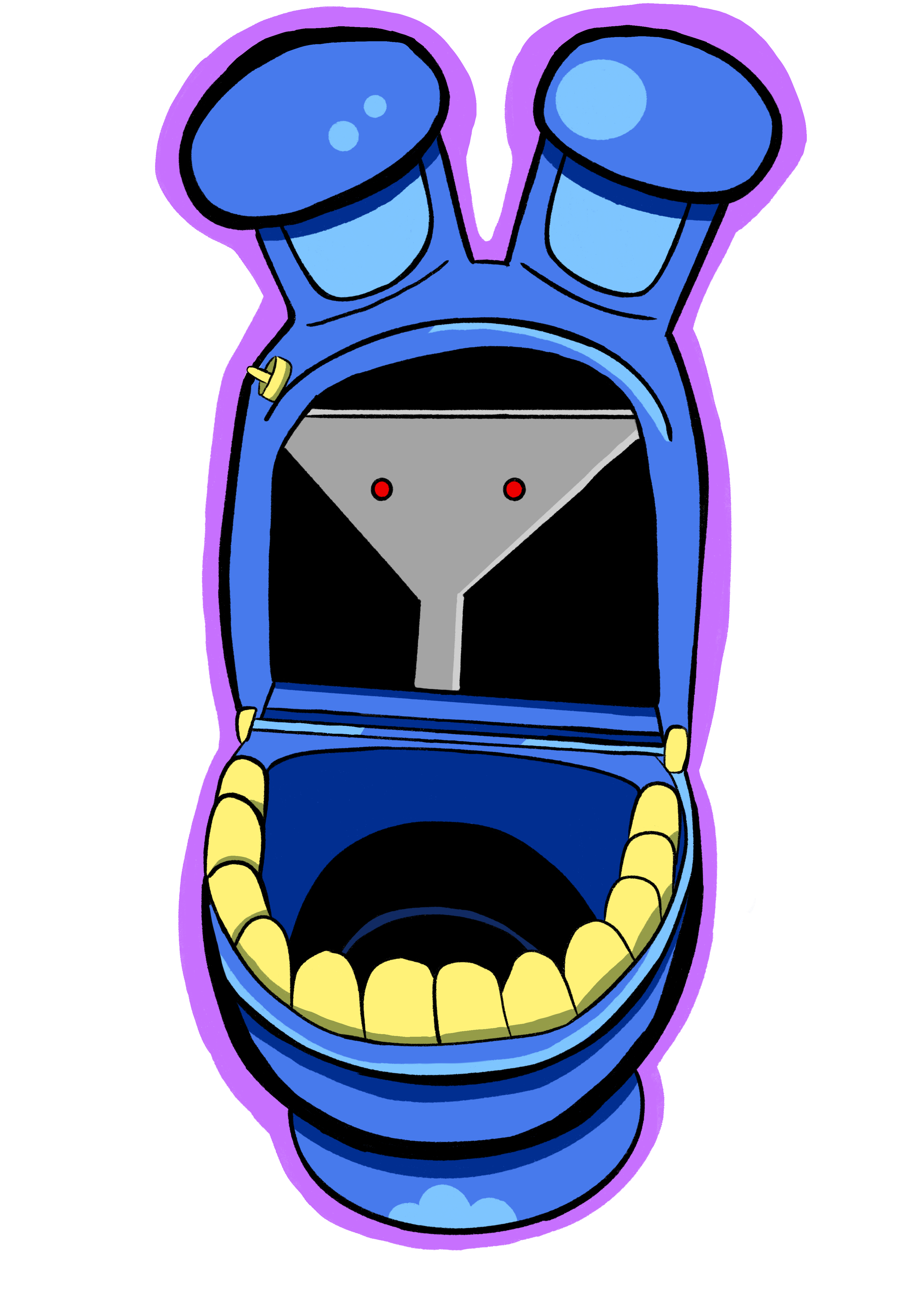 Toilet Bonnie Meme Sticker 